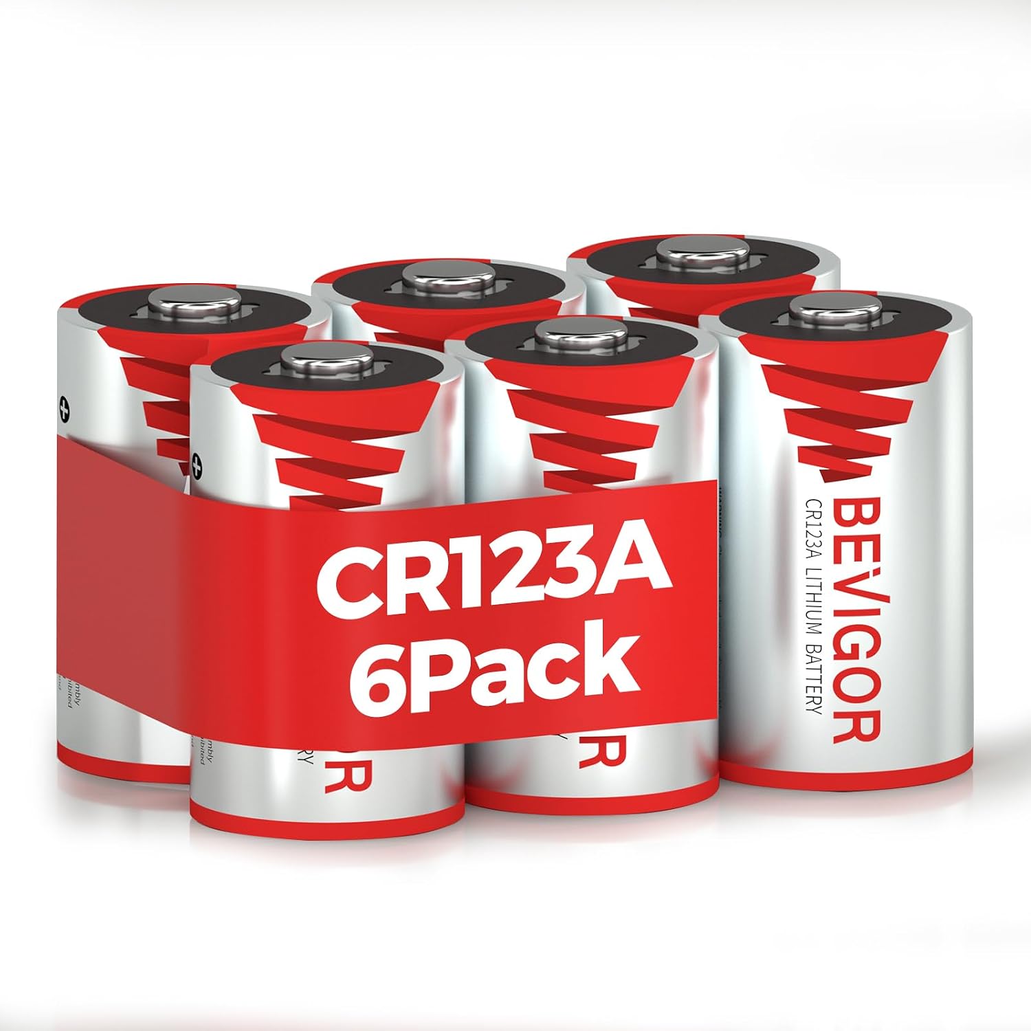 BEVIGOR CR123A 3V Lithium Battery (6 Pack) – high-capacity non-rechargeable 123 batteries