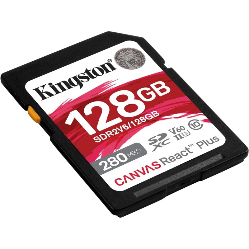 Detalle 1 de Kingston Canvas React Plus 128 GB SDXC UHS-II V60 Clase 10