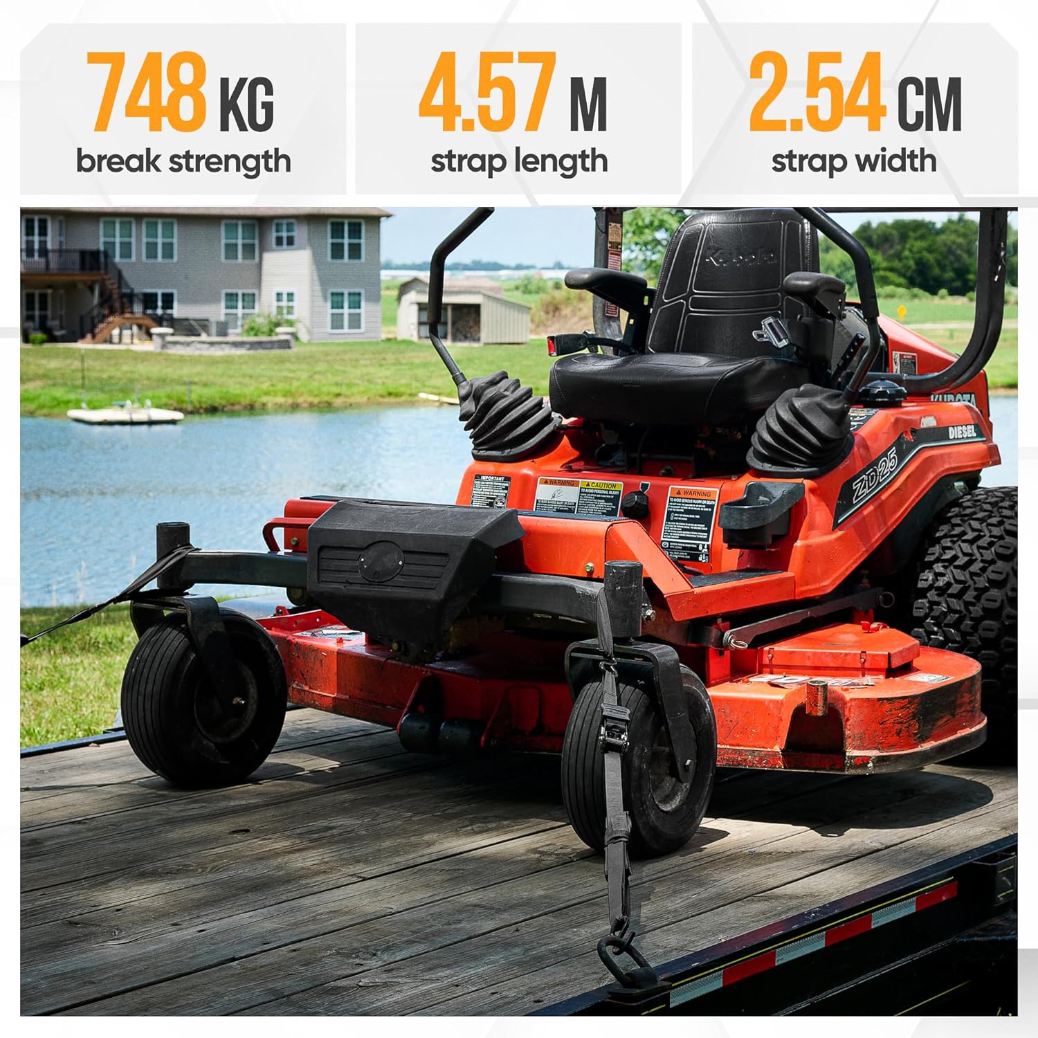 Thumbnail 4 de FORTEM Ratchet Straps 748kg 4 Pack