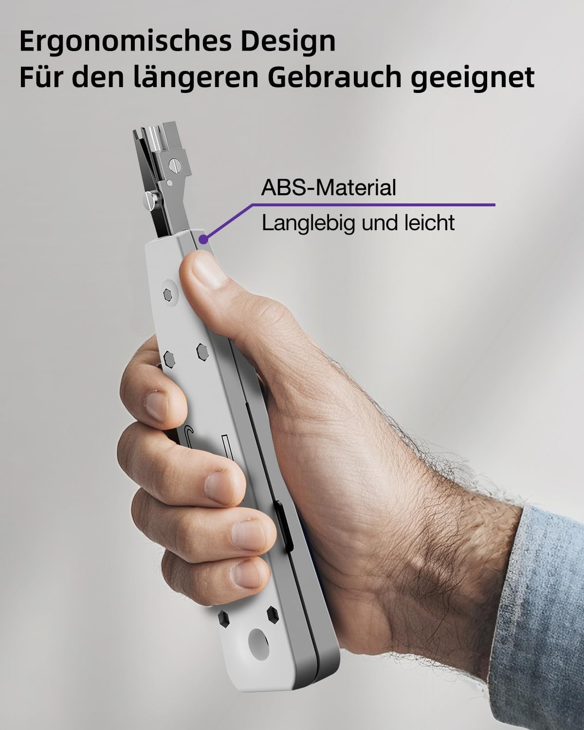 Detalle de VCE LSA Plus Auflegewerkzeug – Krone-LSA Werkzeug für Verlegekabel und RJ45 Netzwerkdosen