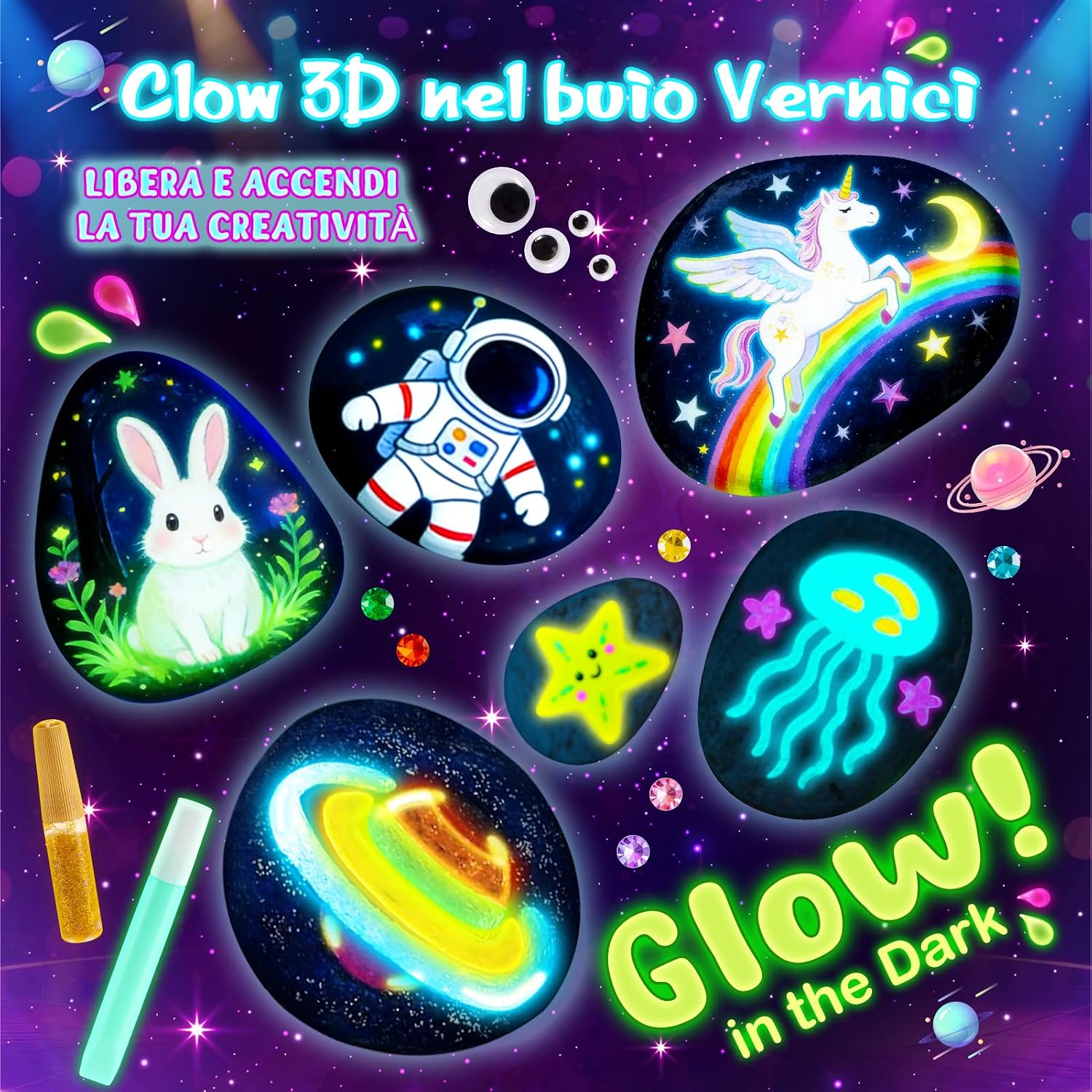 Thumbnail 1 de Kit per dipingere sassi Unicorno Sassi da Dipingere – Giochi creativi per bambine 4-9 anni