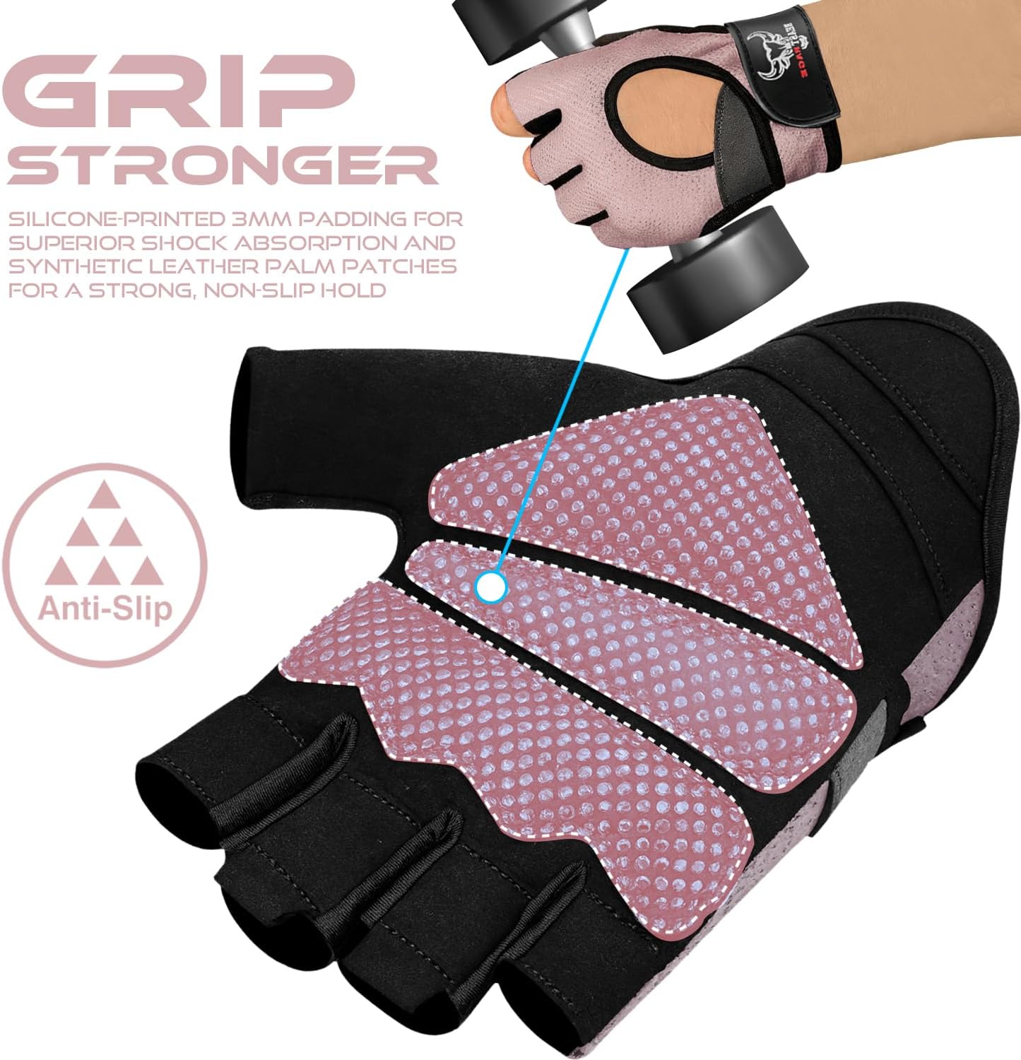 Thumbnail 3 de BEAST RAGE Workout Gloves with Mesh Back