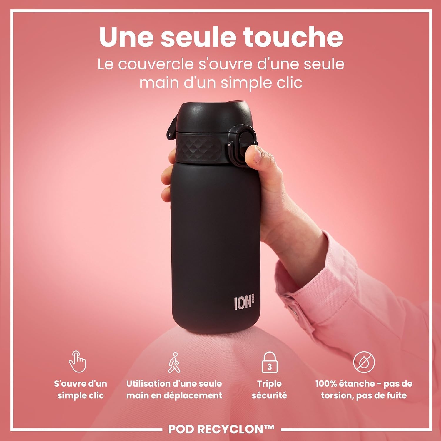 Thumbnail 2 de Ion8 Gourde Enfant 350ml – Anti-fuite, facile à ouvrir et Carbone neutre
