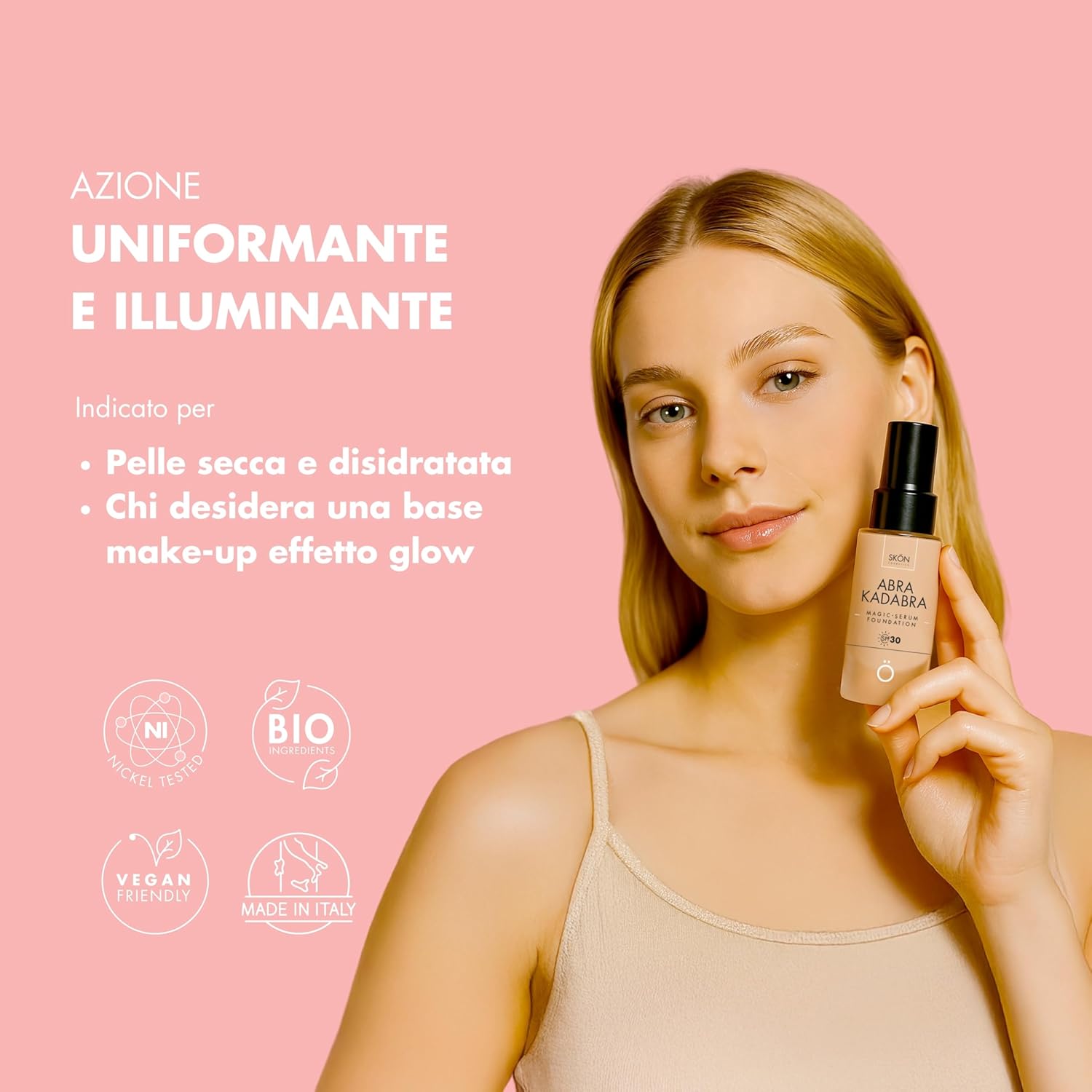 Detalle de Skön Abrakadabra Glow: Siero Fondotinta SPF30 per una pelle luminosa e modulabile