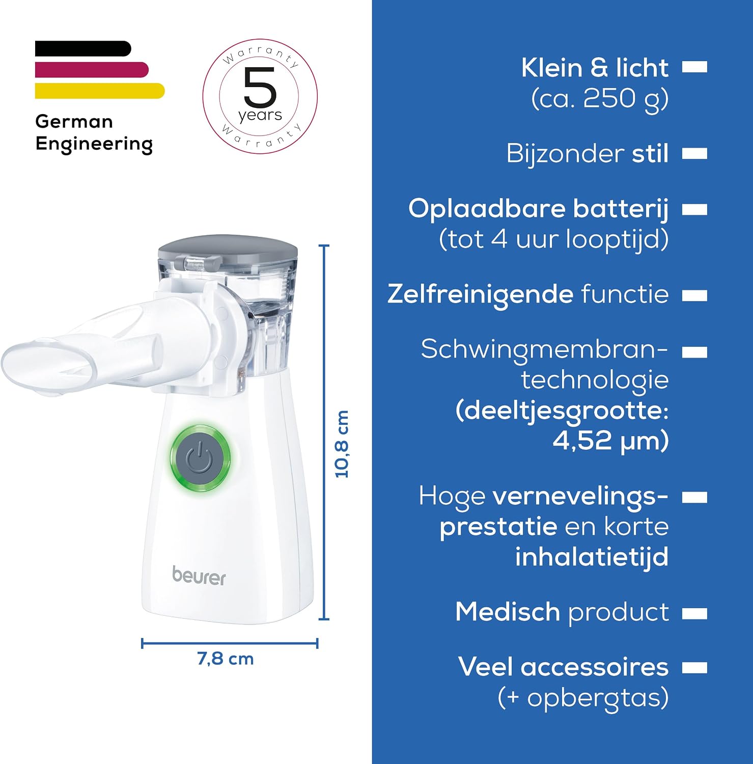 Thumbnail 6 de Beurer IH 57 (2199) inhalator met accu, oscillerend membraan en aerosoltechnologie