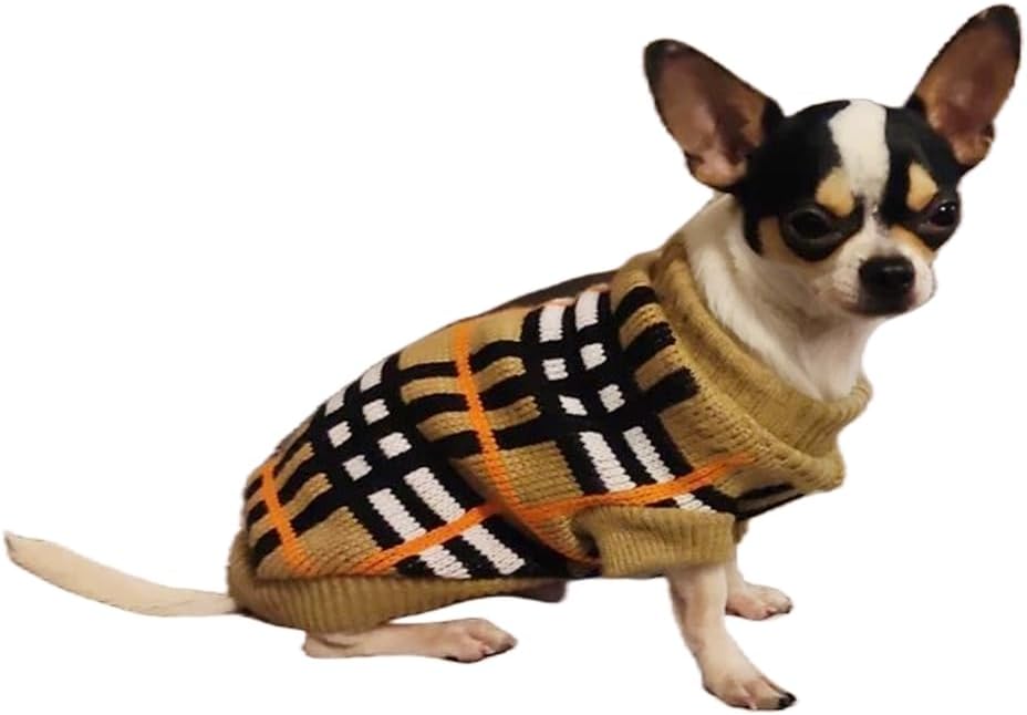 Detalle de Small Dog & Cat Jumper: Knitted Sweater Pullover for Teacup & Tiny Breeds (XL)