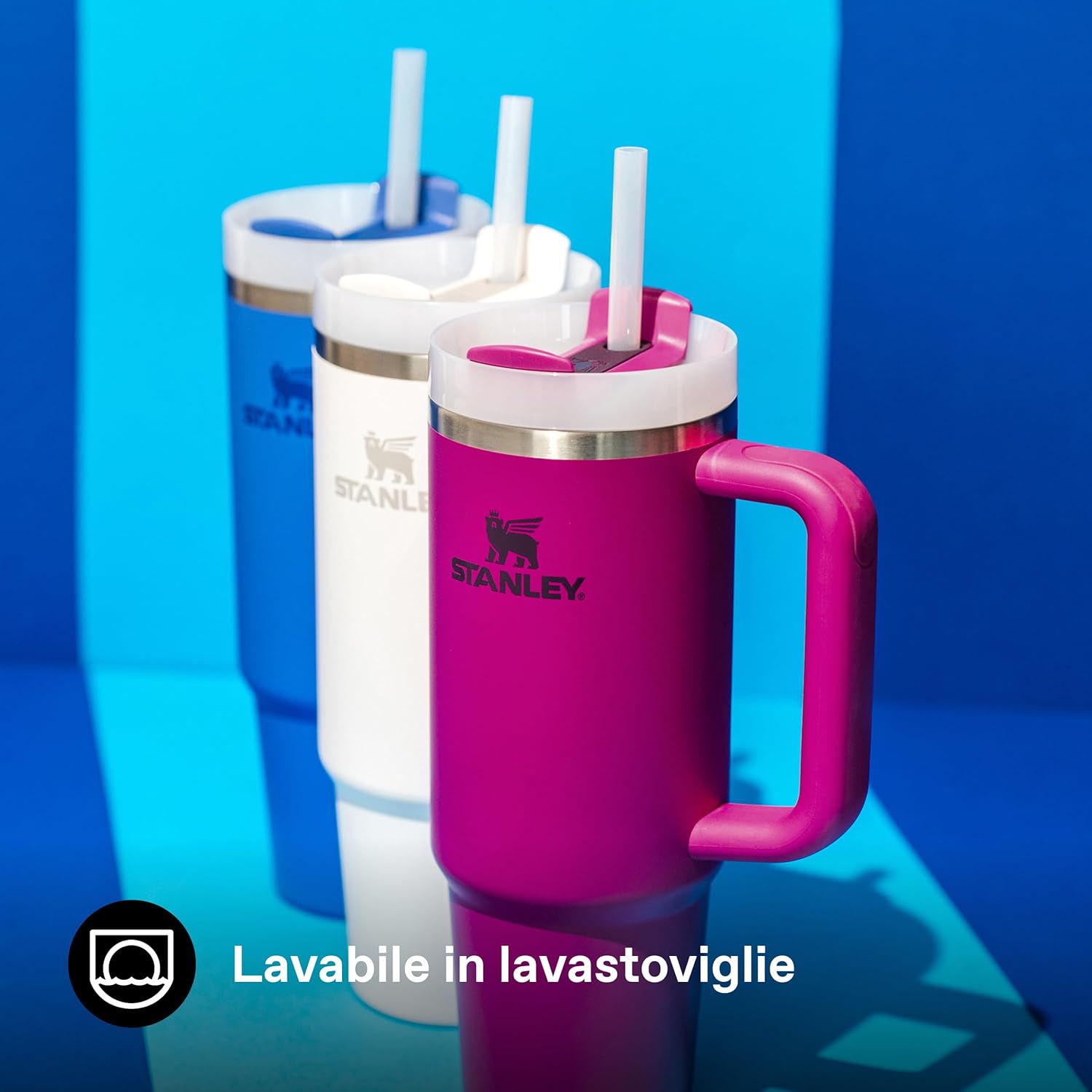 Thumbnail 6 de STANLEY 1913 Quencher H2.0 FlowState Borraccia 1.2L con Cannuccia – Freddo Per 11 Ore, Ghiaccio fino a 48 Ore, BPA Free, Tazza Termica con Manico, Fuchsia