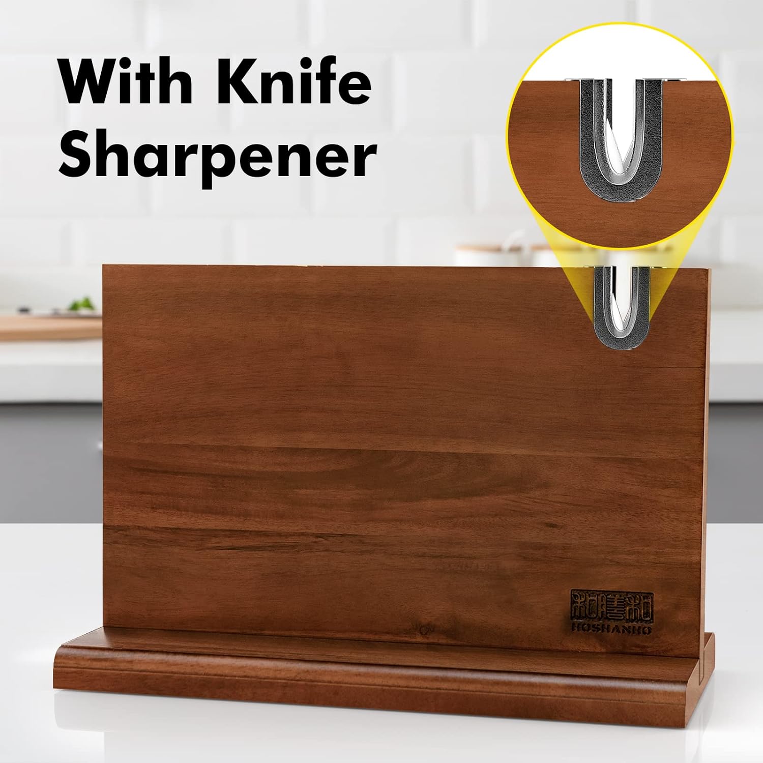 Detalle de HOSHANHO Magnetic Knife Block 14 x 10 in 🔪