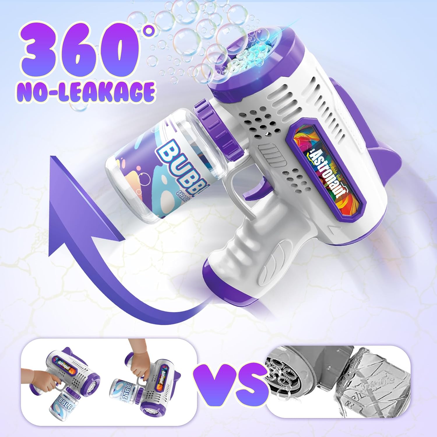 Thumbnail 2 de Britik P200-3 3-Pack Automatic Bubble Guns with LED Lights and Refill Solution