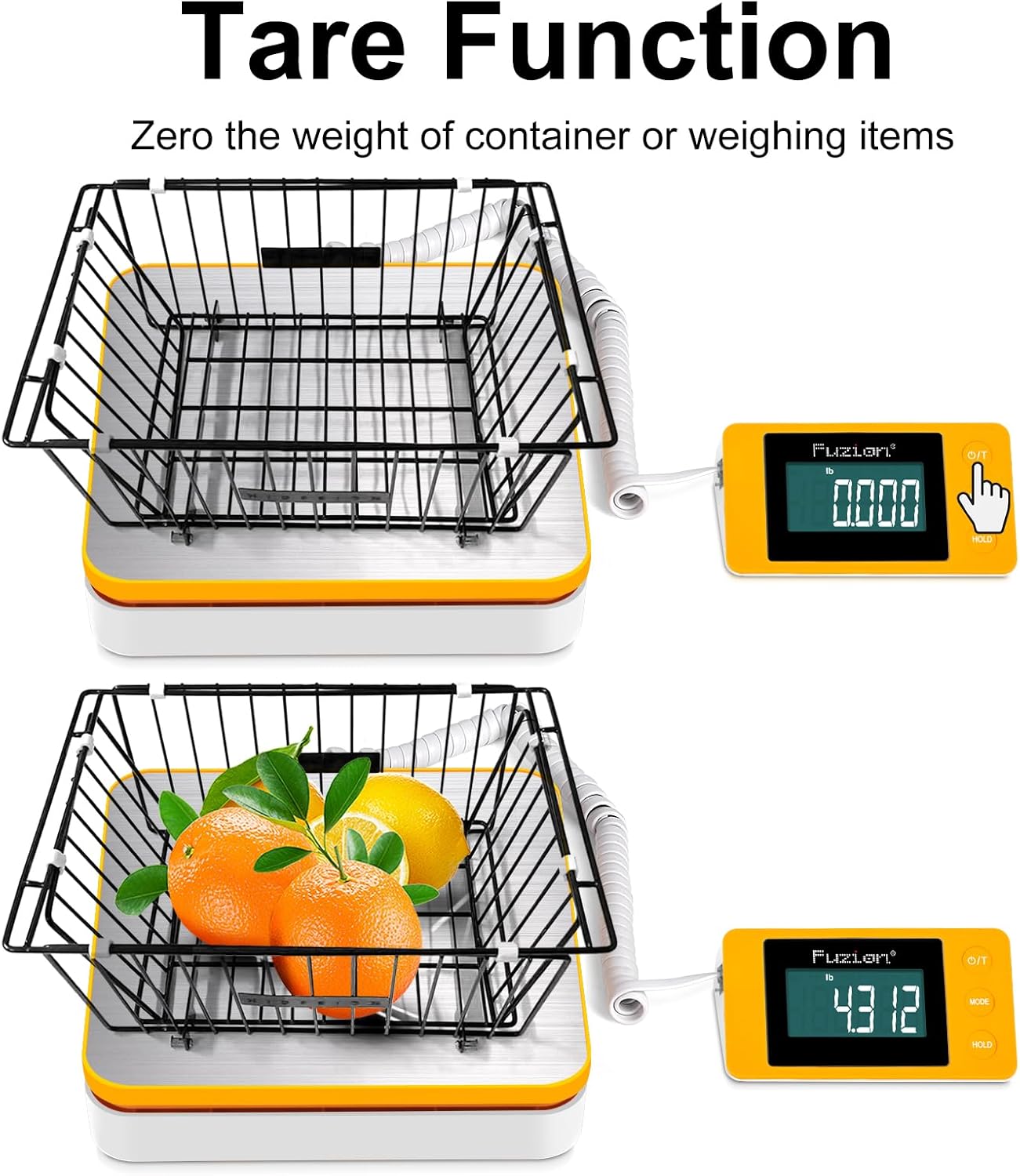 Thumbnail 3 de Fuzion Shipping Postal Scale - 110LB x 0.1oz, Large LCD, 5 Units, Dual Power (Batteries & Adapter)
