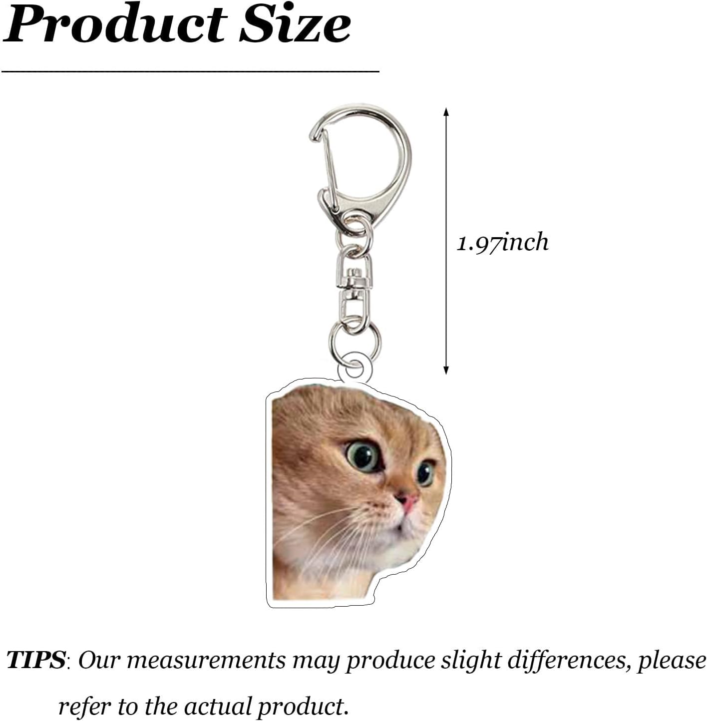 Detalle 2 de Novearring 9Pcs Funny Cat Meme Keychain Set