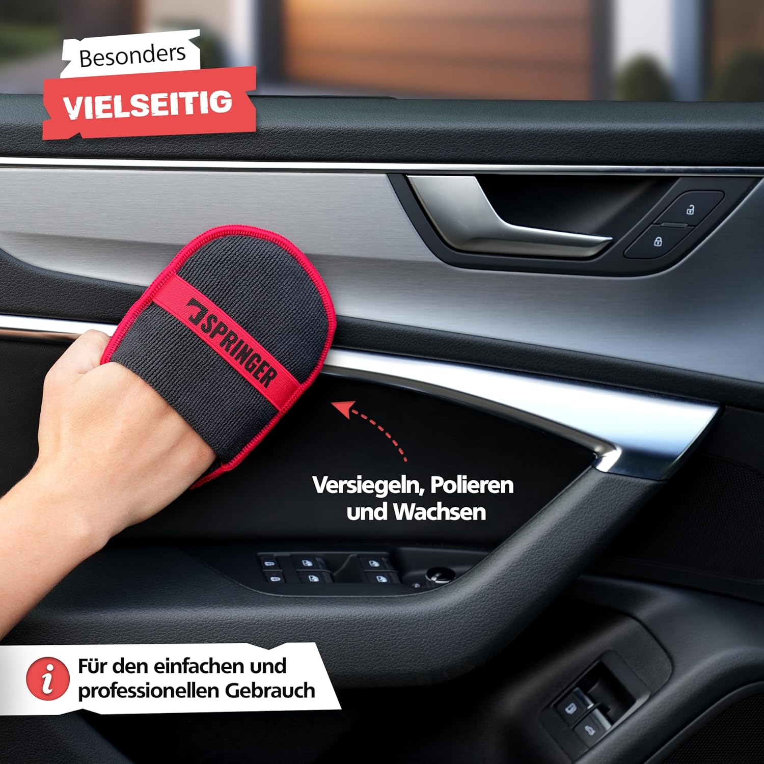 Detalle de SPRINGER ZX1100 – 2x Applikator Pads: fusselfrei, schonend und vielseitig