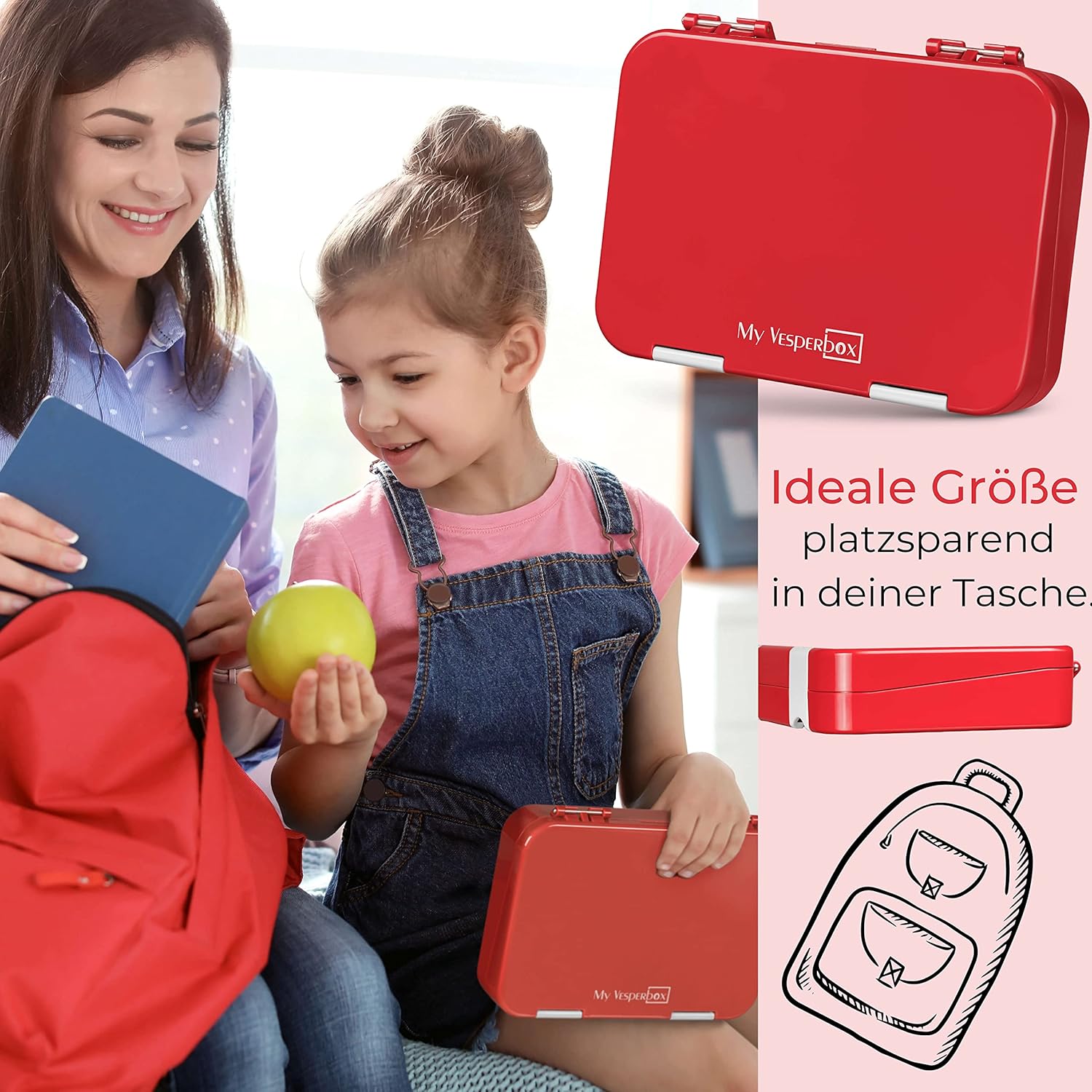 Thumbnail 3 de My Vesperbox® Brotdose für Kinder mit Fächern [LEN] – Bento Box, 4 oder 6 Fächer, LFGB-zertifiziert
