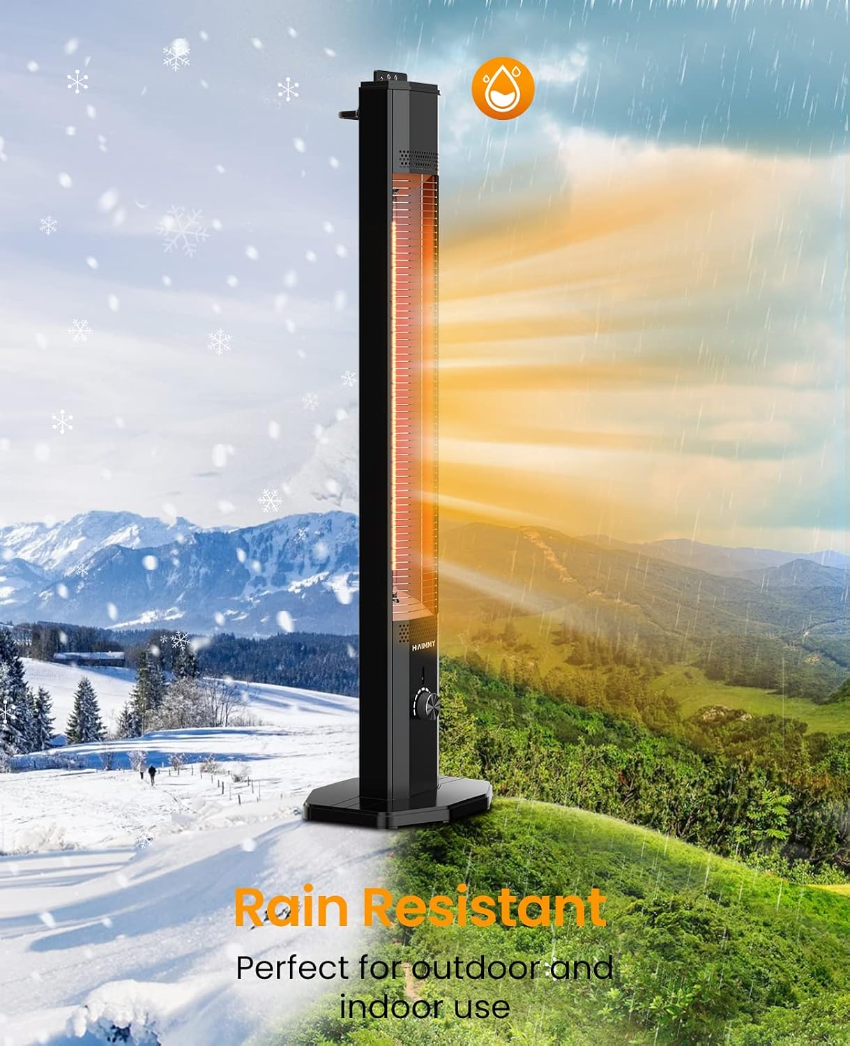 Thumbnail 6 de HAIMMY UEH500 42-Inch Infrared Patio Heater, 9 Heat Levels, IPX5