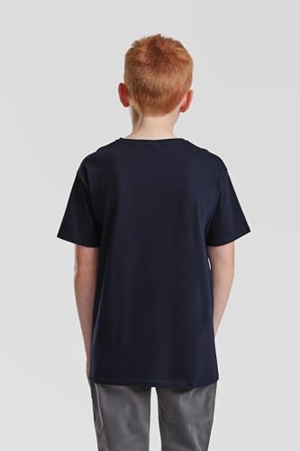 Detalle de Fruit of The Loom T-Shirt Kids Iconic 150 T Maglietta, Blu Scuro, 14-15 Anni – Pacco da 1