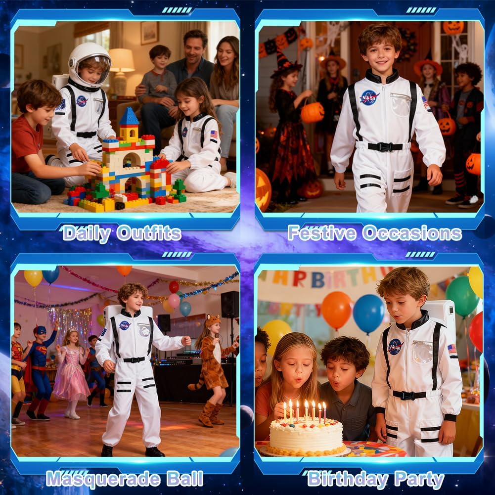 Detalle 2 de BSBUY 5276991 astronautenkostuum voor kinderen, maat 120, met helm