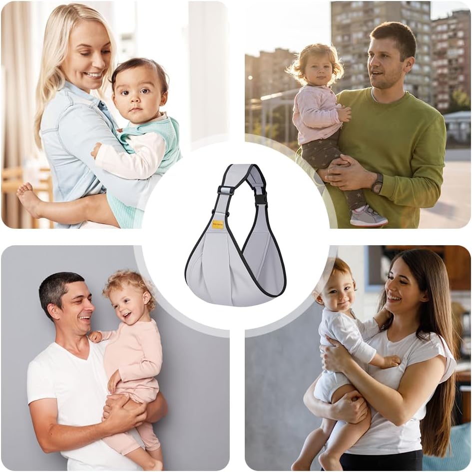 Thumbnail 6 de AOOWU Baby Carrier & Baby Wrap Sling (side toddler carrier) with adjustable shoulder straps