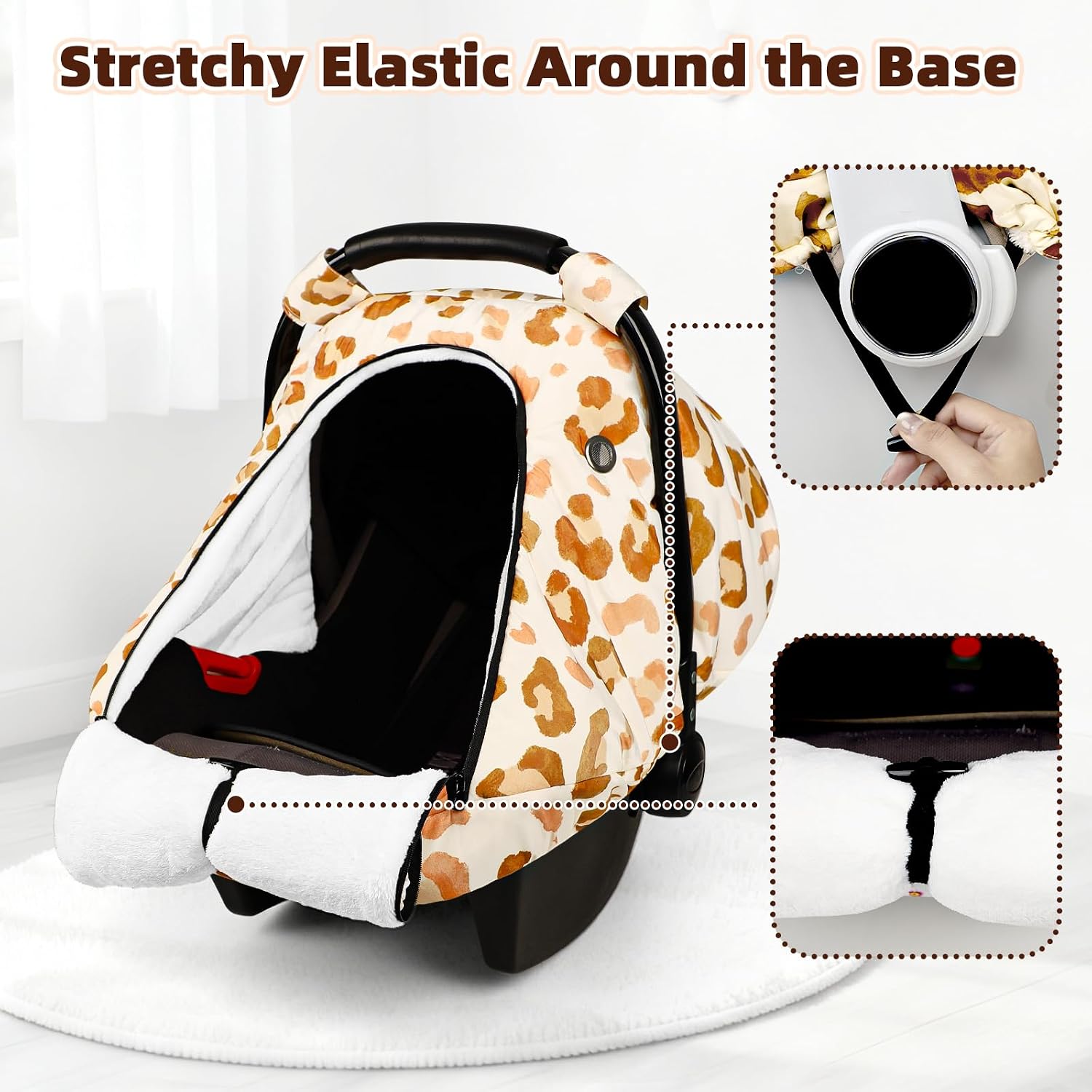 Thumbnail 2 de GFU Warm Infant Car Seat Cover, Black Star Waterproof Cold-Weather Canopy