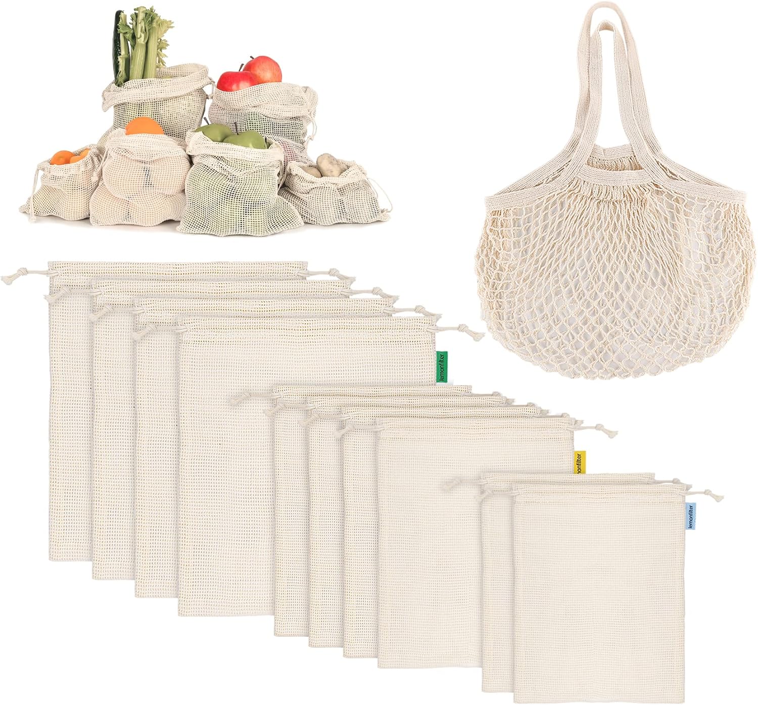 Anstore Lot de 11 sacs réutilisables 11 pcs 🛍