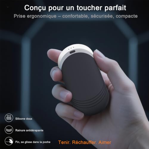 Detalle 1 de KARECEL Chauffe-mains rechargeables, lot de 2 avec silicone thermoconducteur