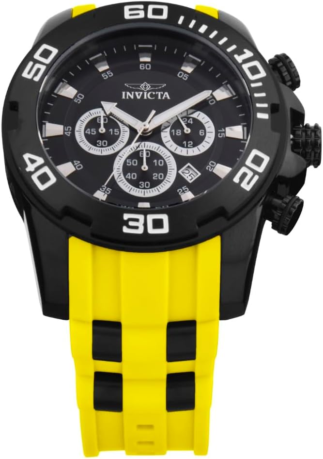 Detalle de Invicta Pro Diver 50 mm - Montre homme quartz en acier inoxydable, cadran noir