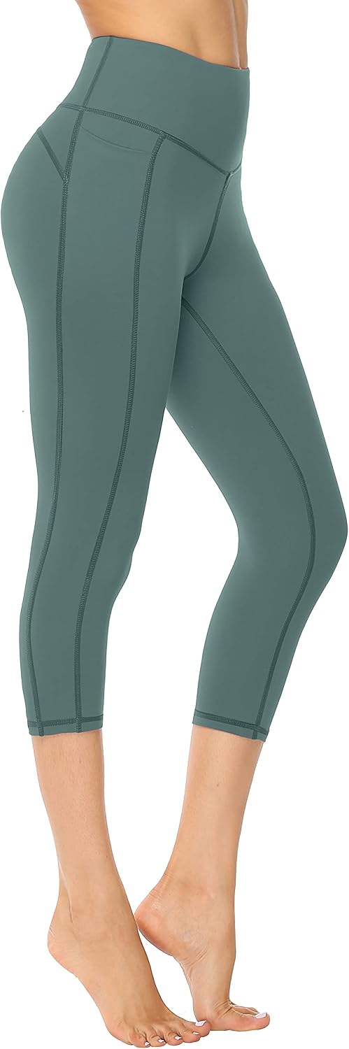 Detalle de Persit Damen Sport-Leggins mit Taschen, blickdicht – Sporthose für Yoga, Fitness & Streetwear