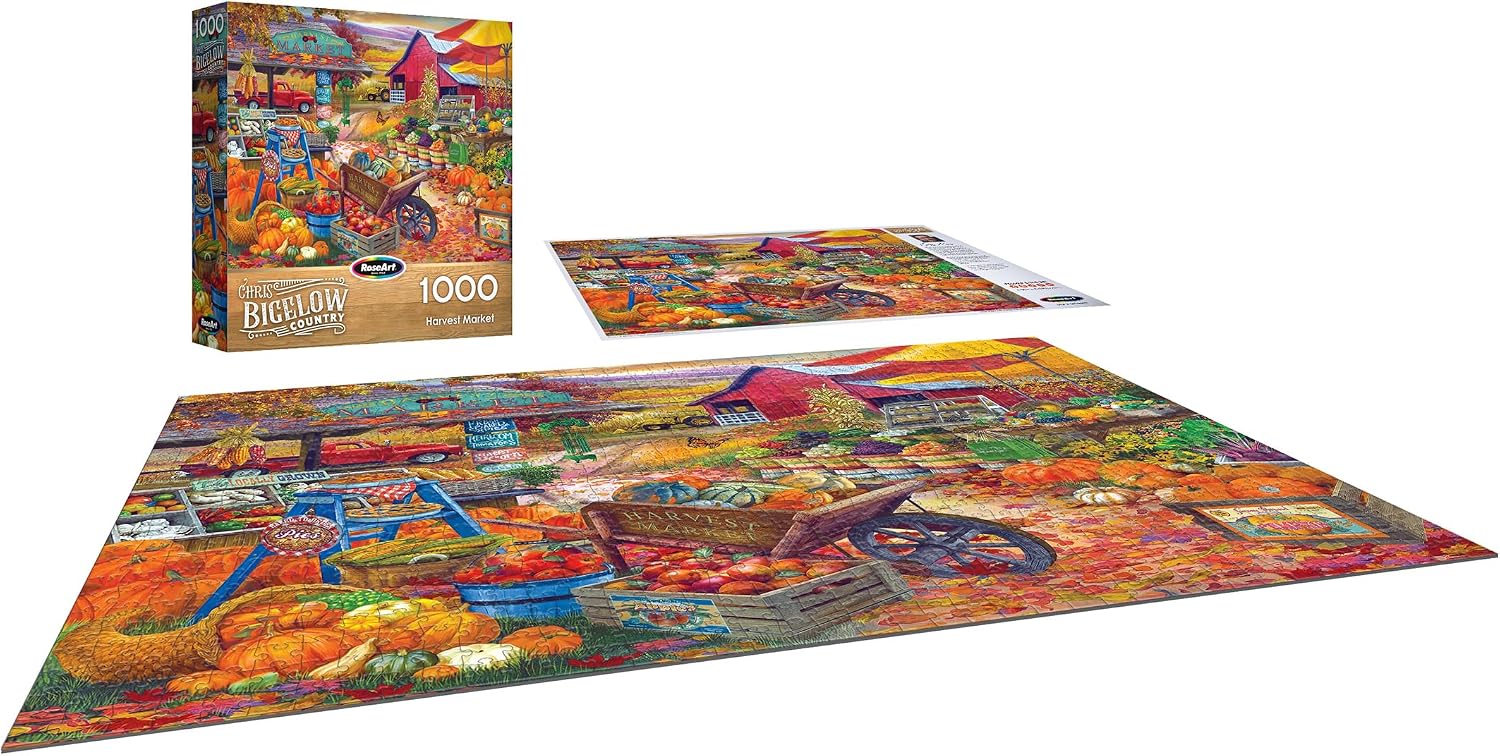 Detalle 1 de RoseArt Bigelow Country 1000-piece jigsaw puzzle 🧩