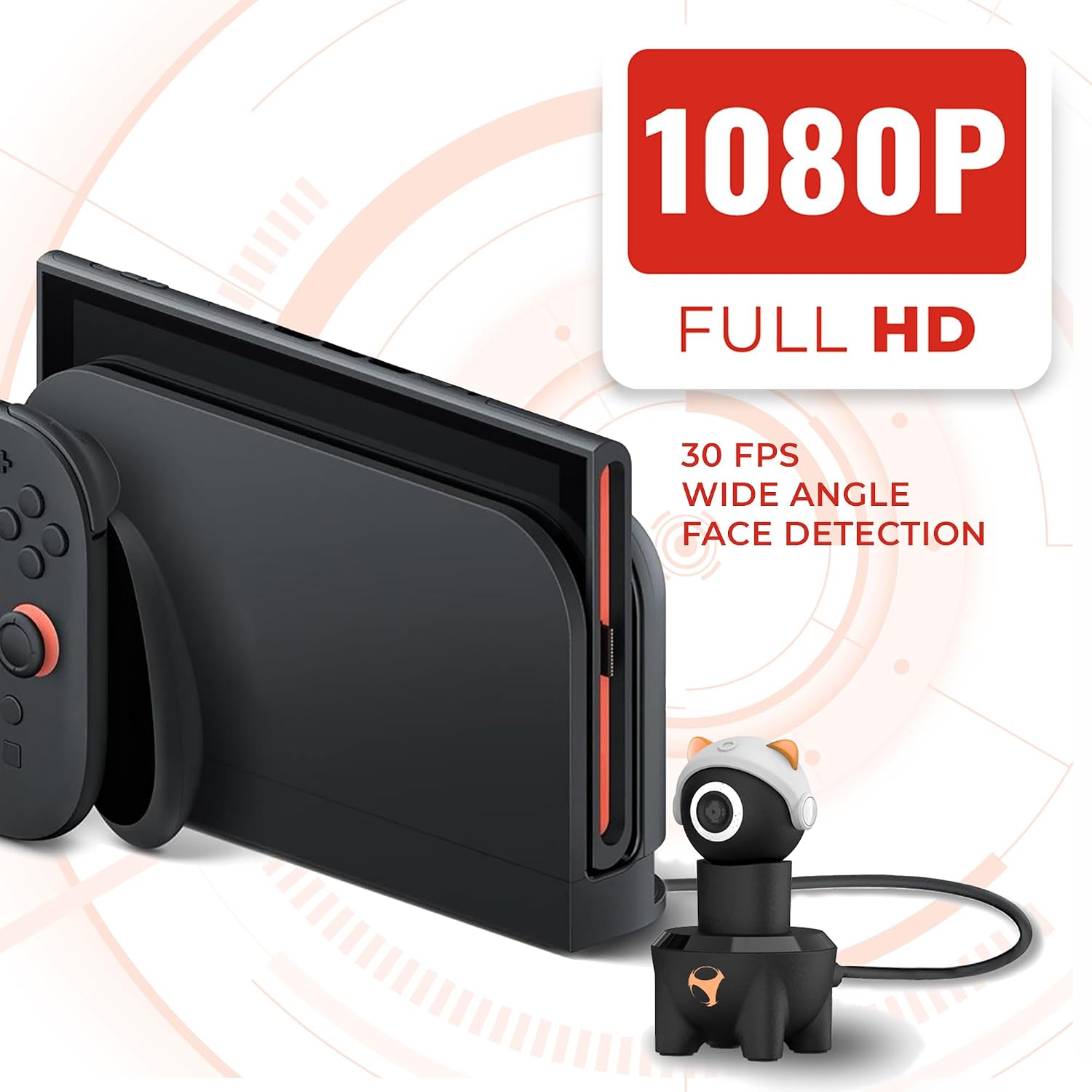 Detalle de Subsonic Playcam 1080 Kamera für Nintendo Switch 2 – Full-HD 1080p Weitwinkel, USB-C Plug-and-Play, blau