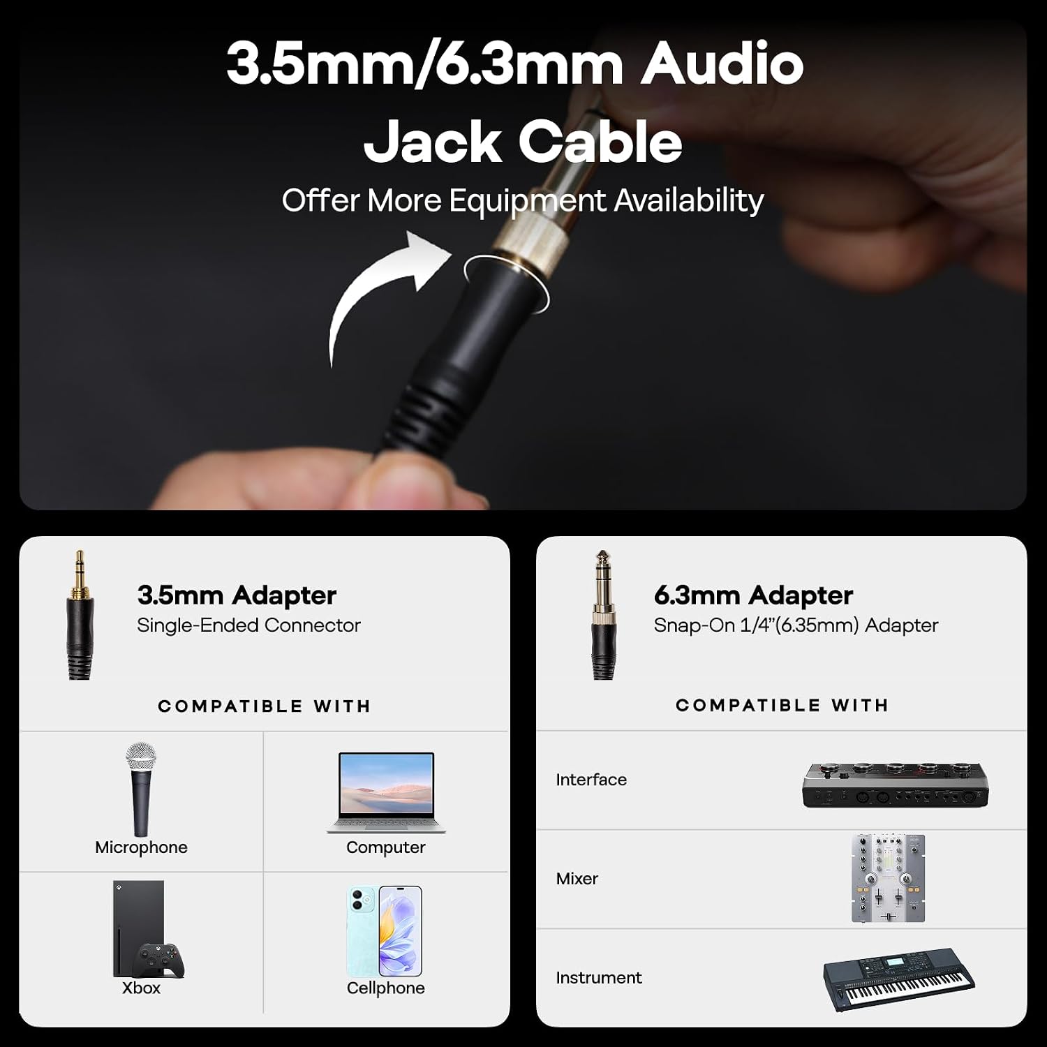 Thumbnail 6 de Linsoul Kiwi Ears Altruva Cuffie over ear cablate con driver dinamico da 50 mm e design aperto (BlackGrey)