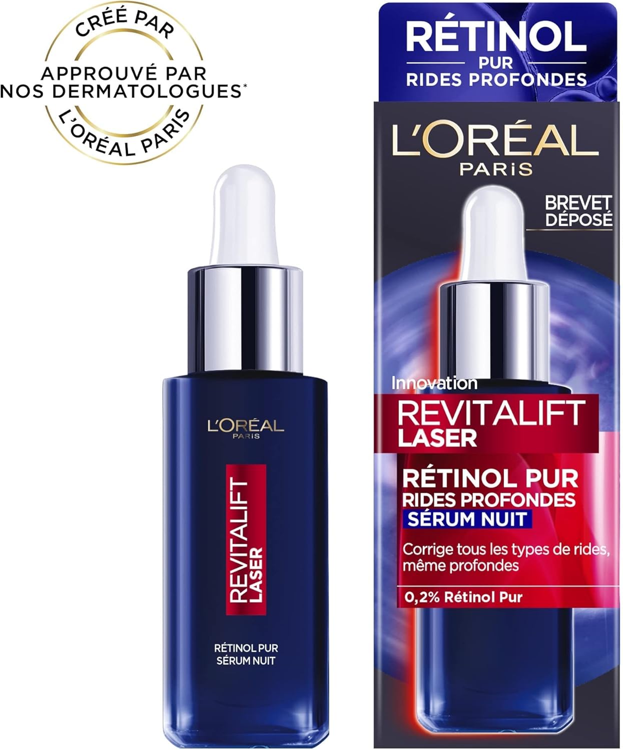 Thumbnail 1 de L’Oréal Paris Revitalift Laser Sérum de Nuit au Rétinol Anti-Rides, 30 ml