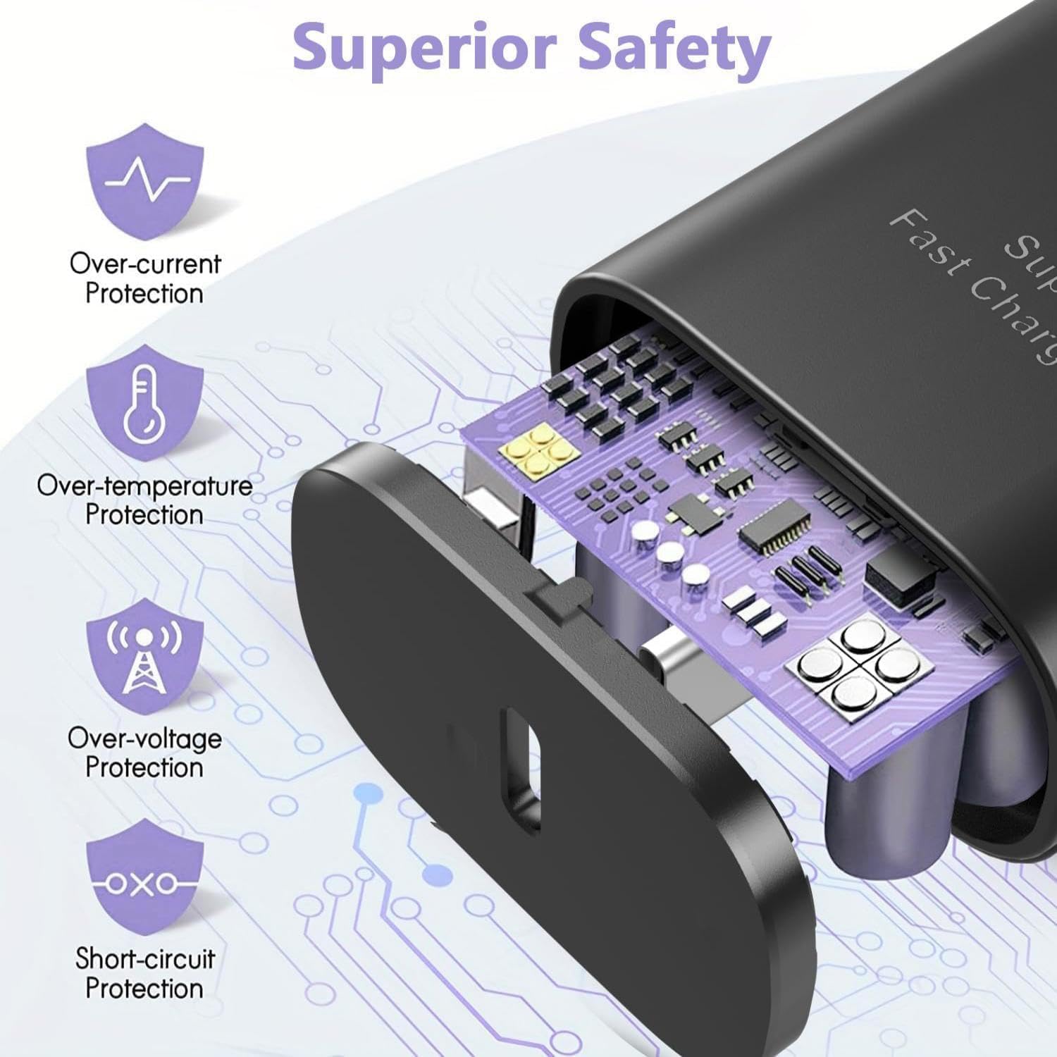 Detalle de 25W USB‑C PD Schnellladegerät für Samsung Galaxy – Ersatz Original Ladegerät