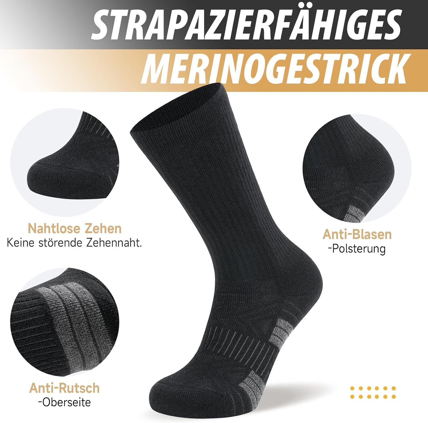 Thumbnail 1 de Ruixue Merino Wandersocken – Merino Wandersocken für Herren, Damen & Kinder (3 Paar)