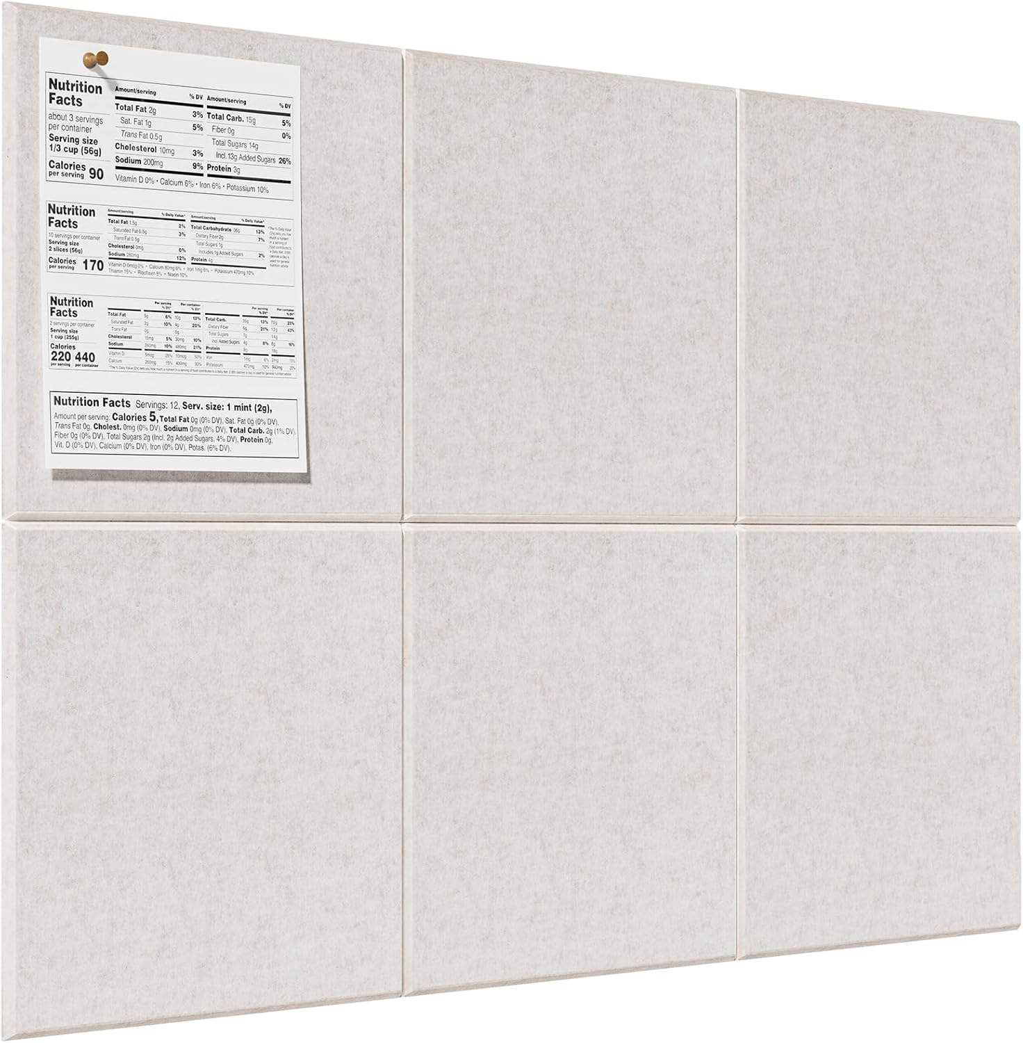 Detalle de MaxGear MaxGear-Bulletin-Board-Light-Tan6 Felt Bulletin Board, Light Tan, 6-Pack