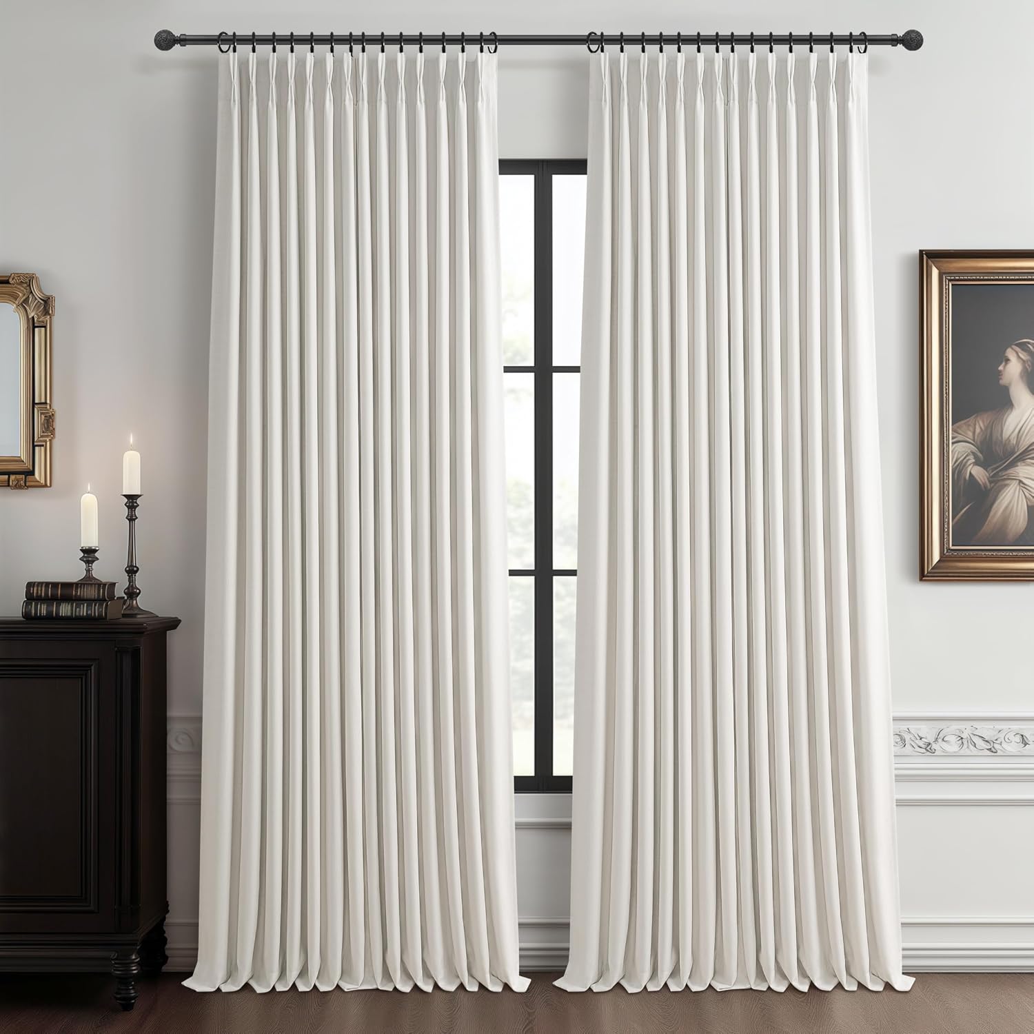 Detalle de 100% Blackout Linen 40 x 96 Curtains 🪟