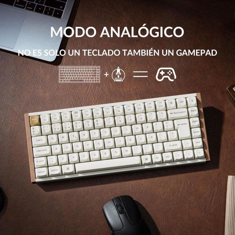 Detalle 2 de Keychron K2 HE Hall Effect Magnético 75% ISO-ES: compacto, inalámbrico y altamente personalizable