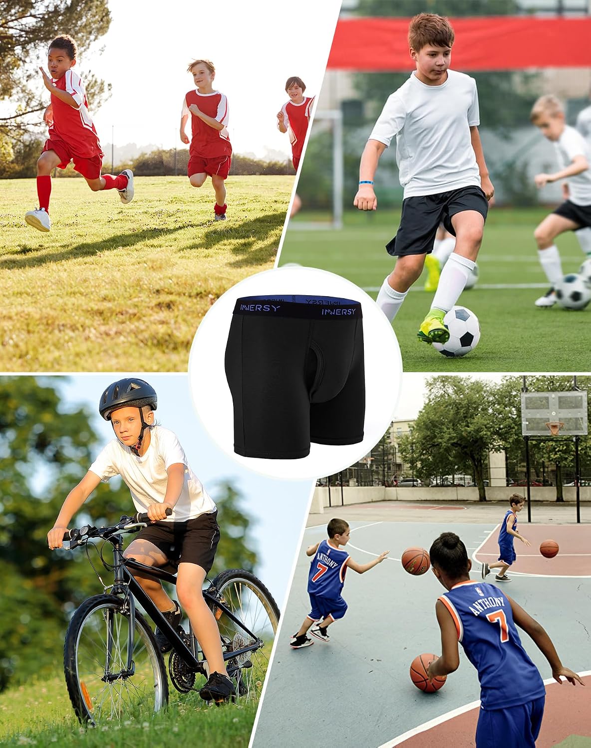 Detalle 2 de INNERSY Boxershorts Jungen Baumwolle 5er Pack