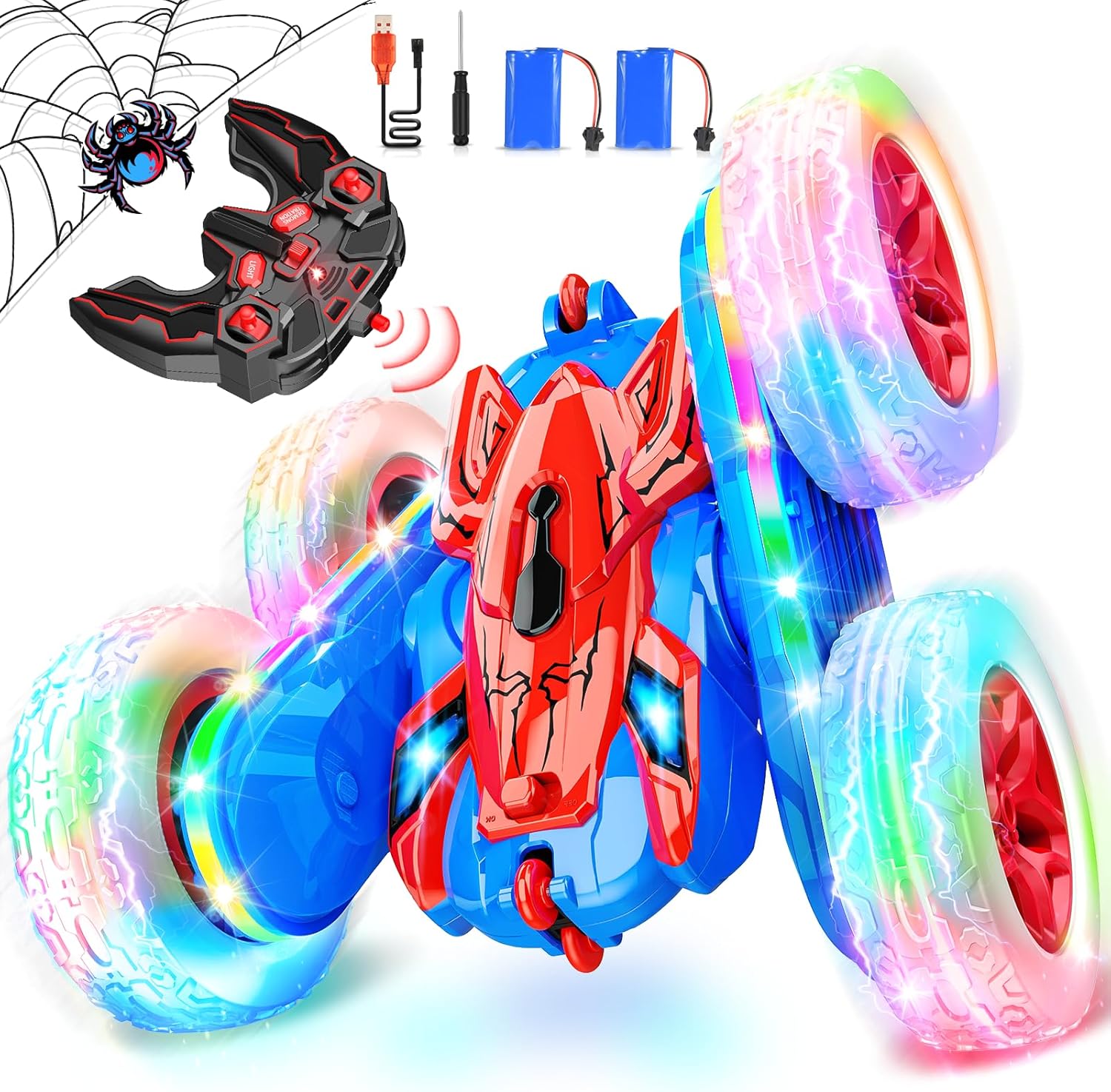 Detalle de Dislocati Macchina Telecomandata per Bambini 3-12 Anni — Veicolo RC conLED e 360° Flip