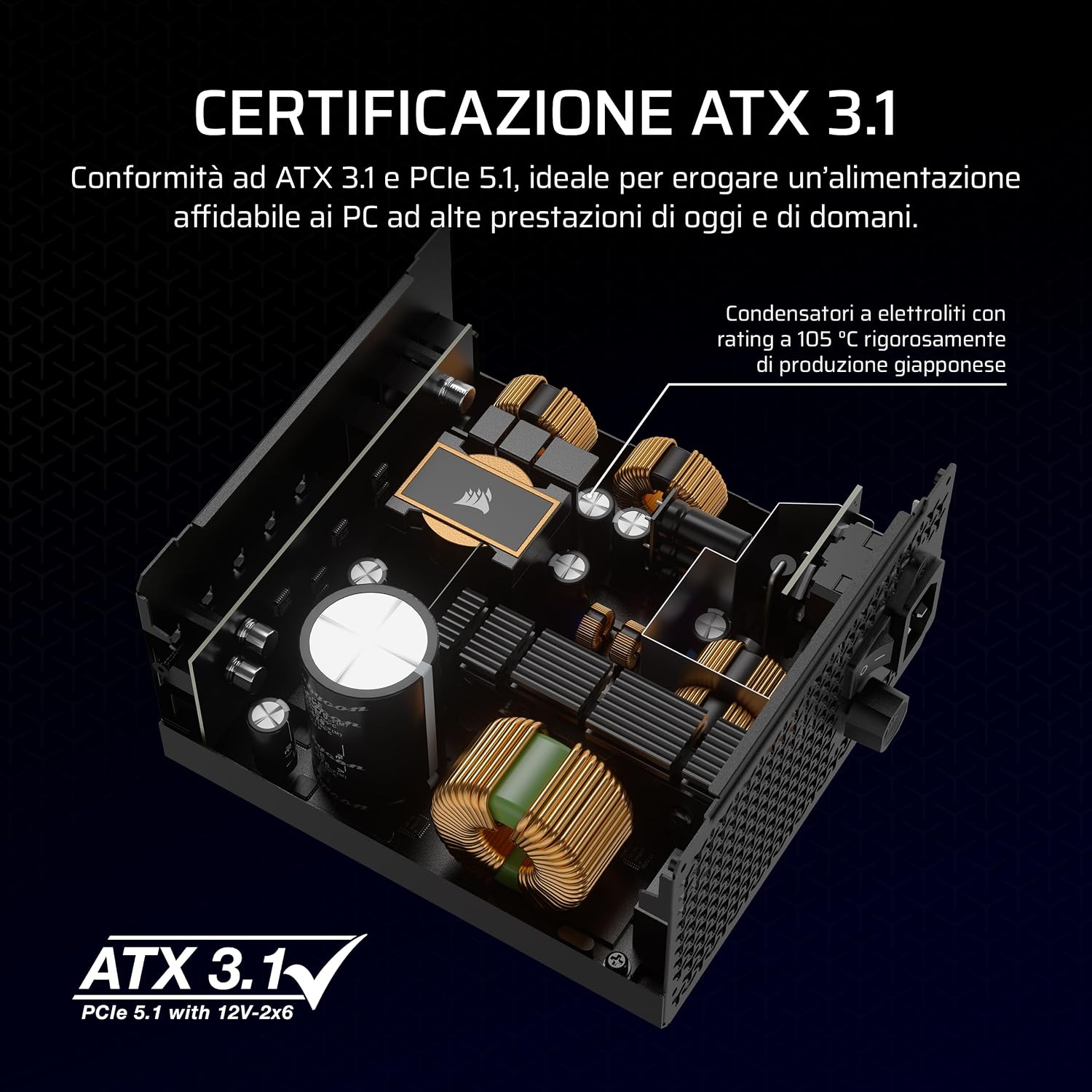 Detalle 2 de Corsair RM750x Alimentatore 750W