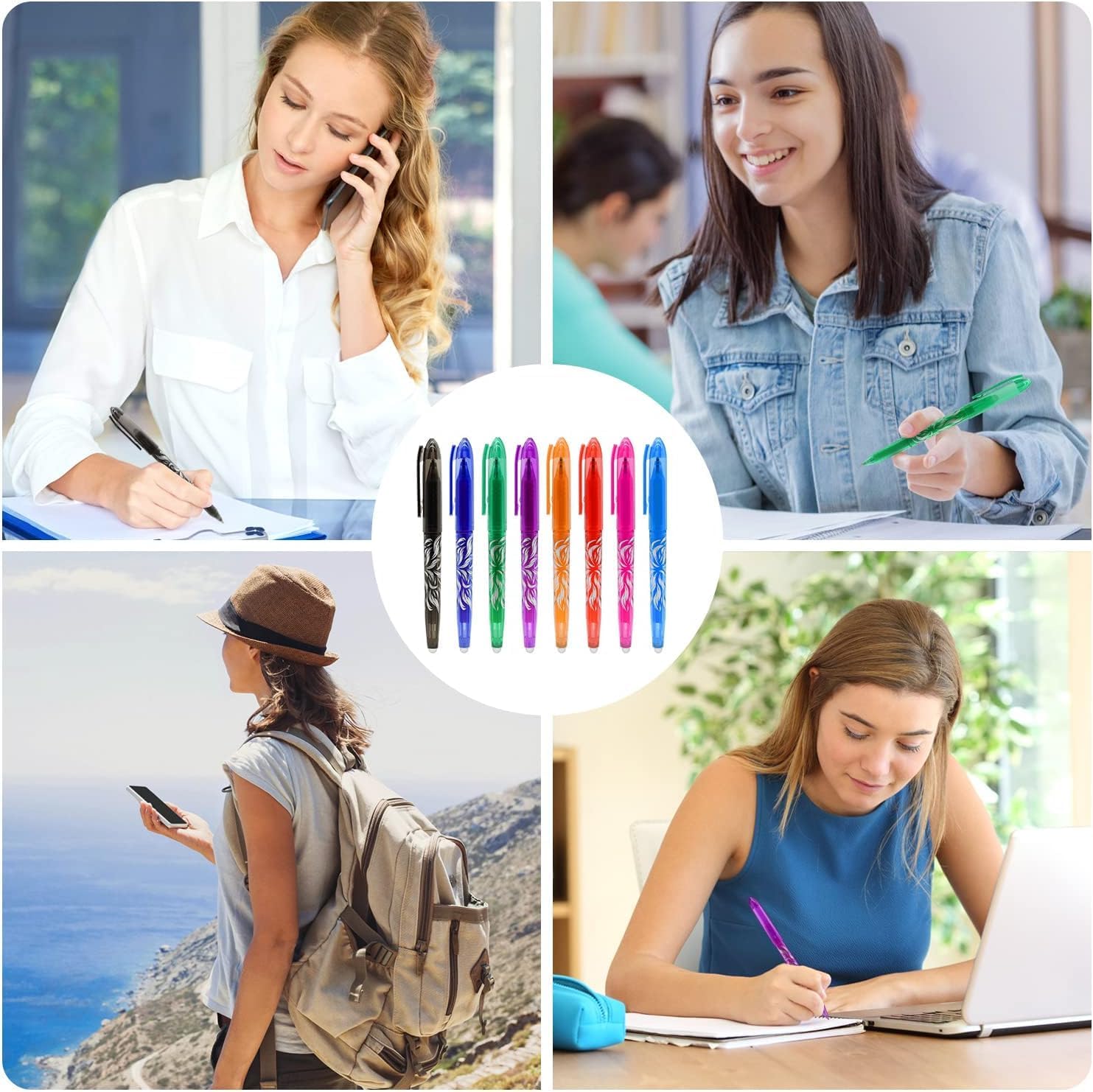 Thumbnail 3 de Numbudh 8 stylos gel effaçables 0,5 mm 🖊️