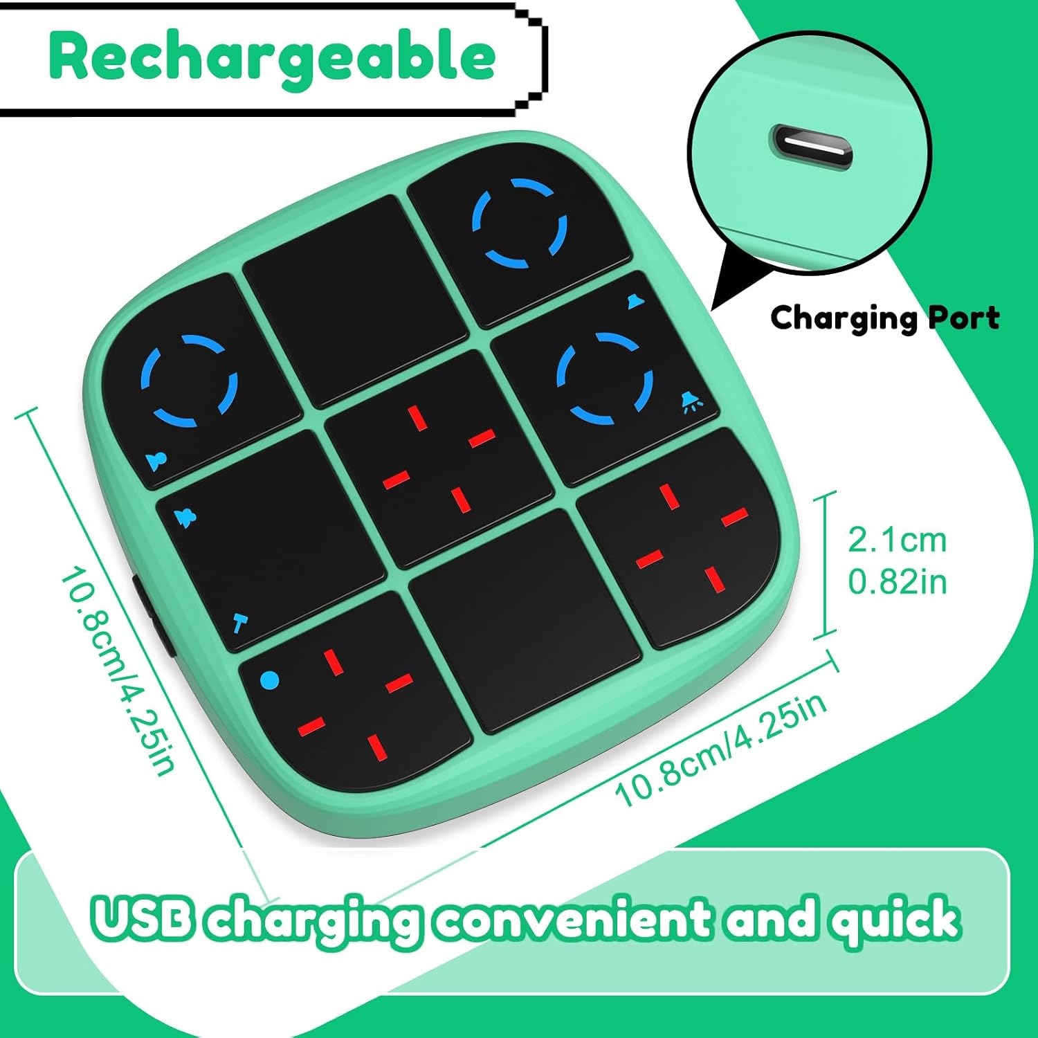 Detalle de KOQQQ Handheld Tic-Tac-Toe Game, Rechargeable