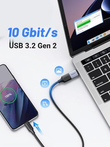 Detalle 2 de UGREEN Adaptateur USB C vers USB A 3.2 10Gbps OTG – Lot de 2 (Gris)