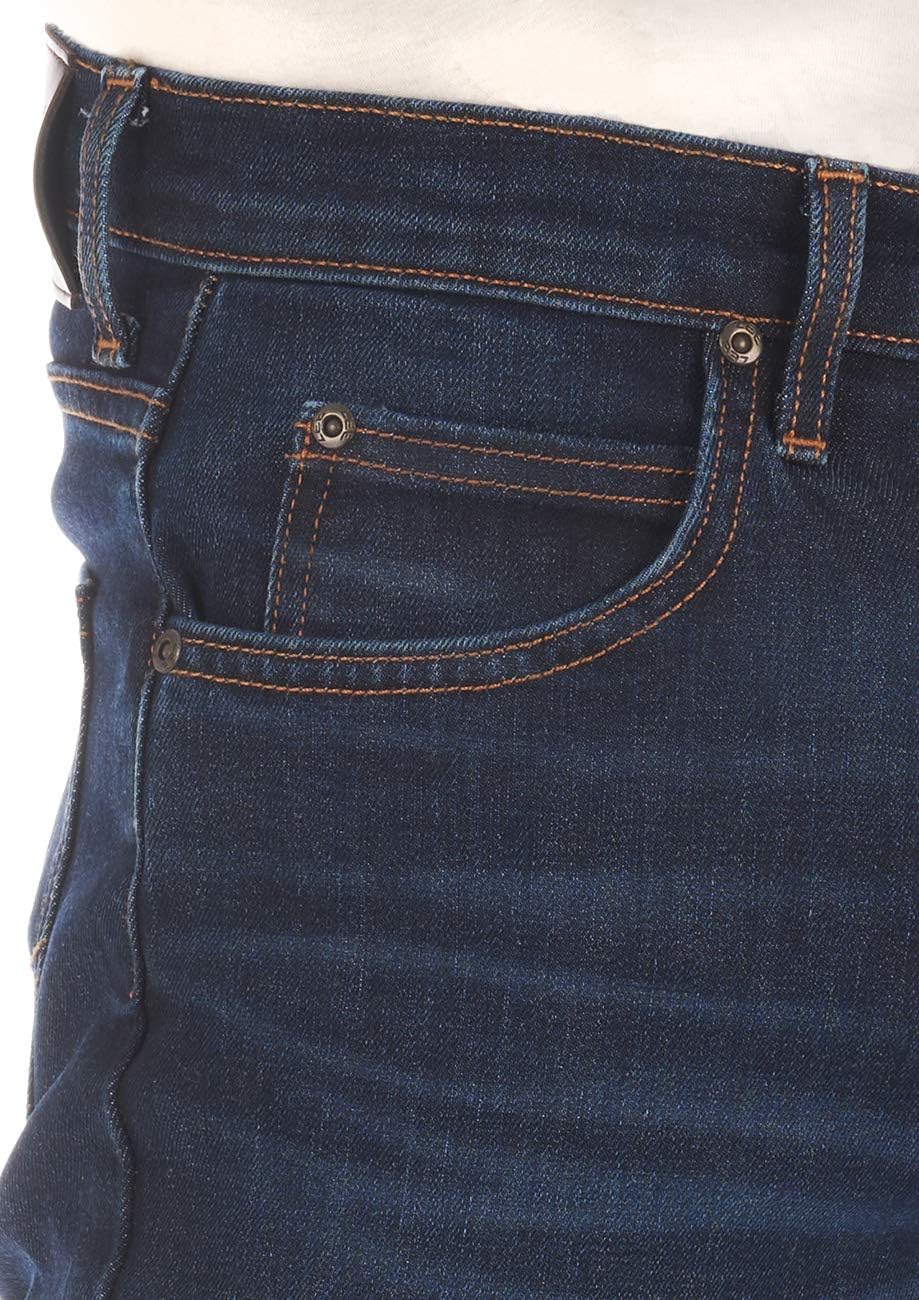 Thumbnail 3 de Lee Herren Stretch Bootcut Jeans Denver in Denim-Blau – mit Knopfverschluss