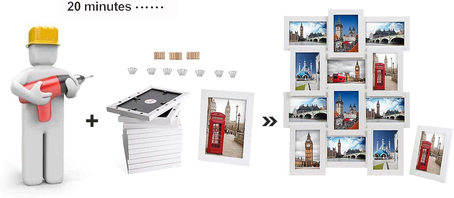 Thumbnail 3 de SONGMICS RPF112W cadre 12 photos 10x15 cm 📷