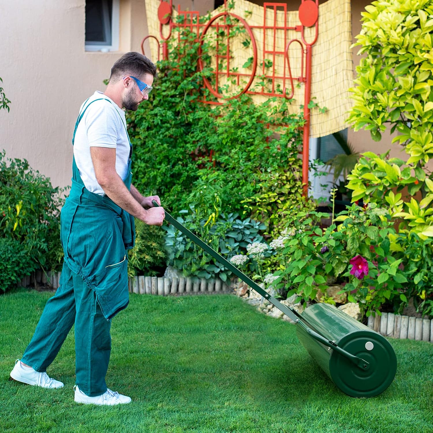 Detalle 2 de FANTASK 4008GNGT-2-VC – metalowy walec do trawy 63 l, średnica 30 cm