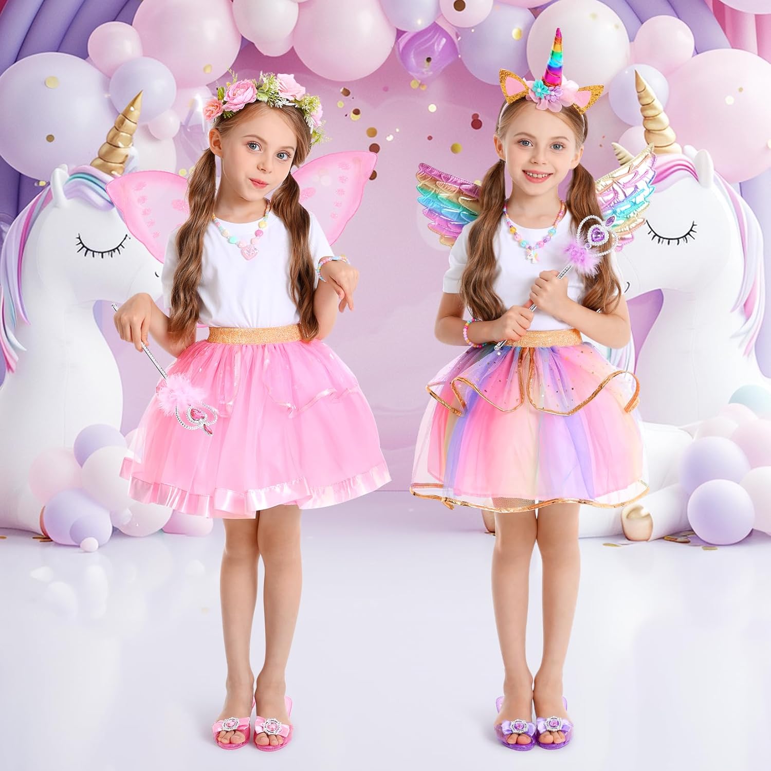 Thumbnail 5 de Chillife Princess Dress Up Fairy & Unicorn Costume for Girls (4-6): Complete Dress-Up Set