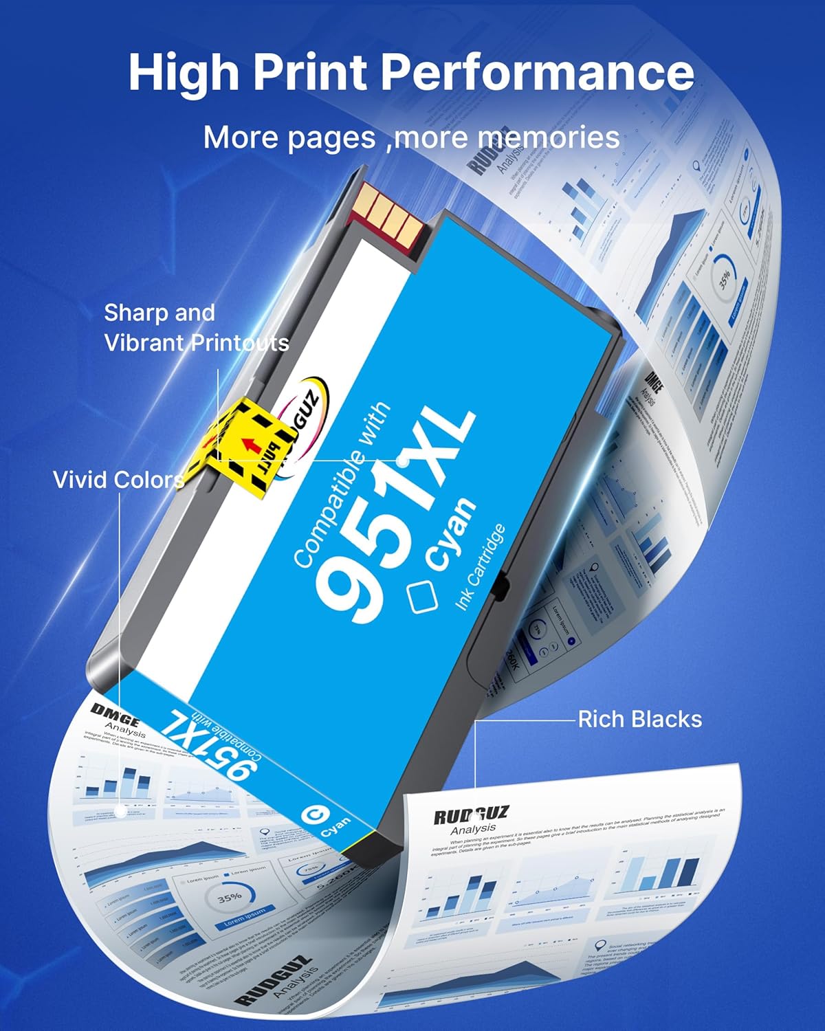 Thumbnail 4 de RUDGUZ 950XL 951XL Multipack 4‑pezzi 🖨️