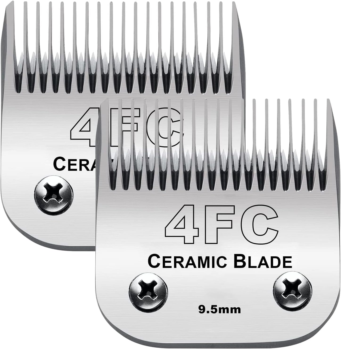 Detalle de Cosyonall 2Pack 4FC Detachable Pet Dog Grooming Clipper Blades – Compatible with Andis, Oster A9 & Wahl KM Series