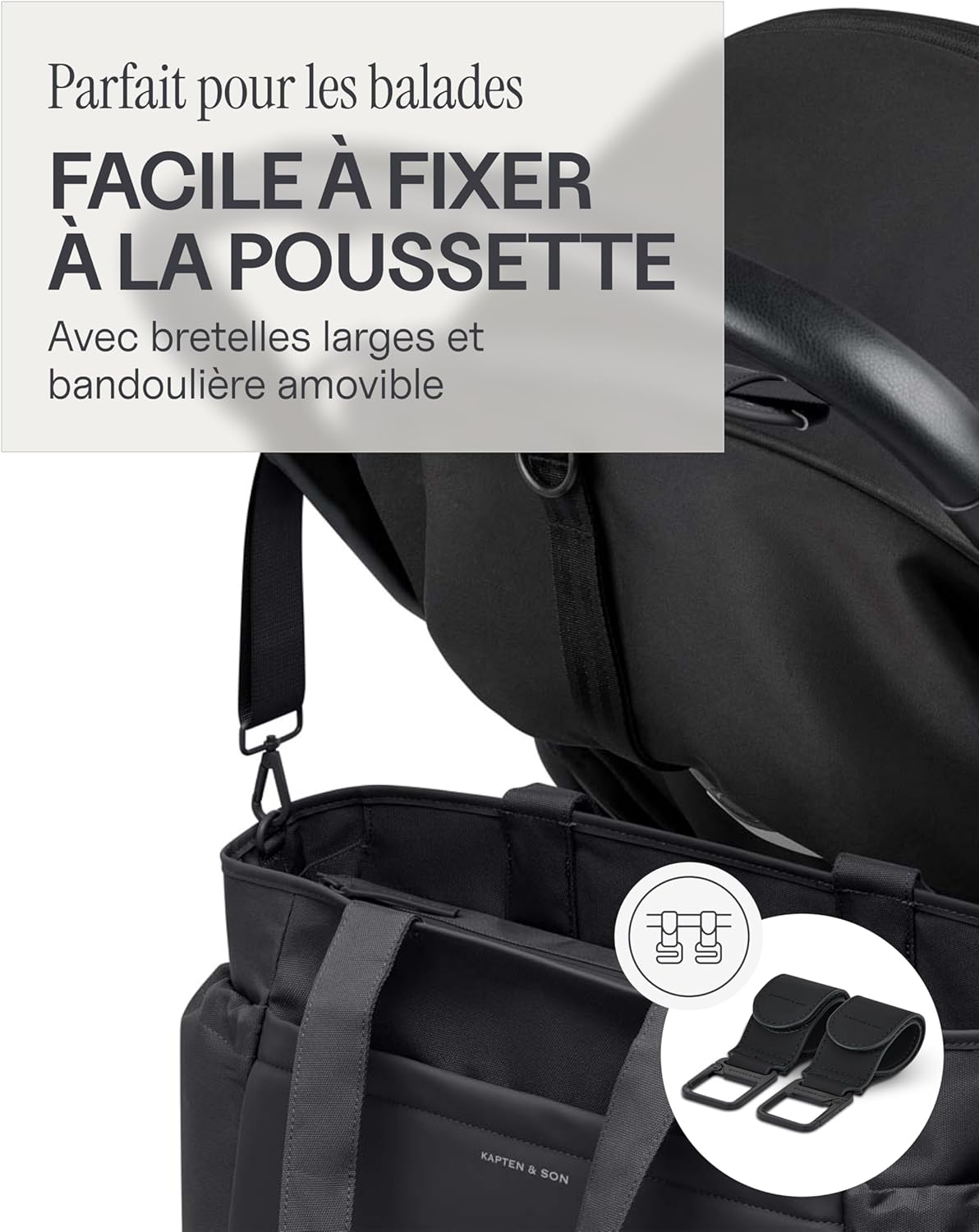 Thumbnail 1 de Kapten & Son Shopper Hellvi Diaper Set: Sac à langer 25 L avec fixation pour poussette et valise, trousse de toilette, matelas et porte-bouteille isotherme