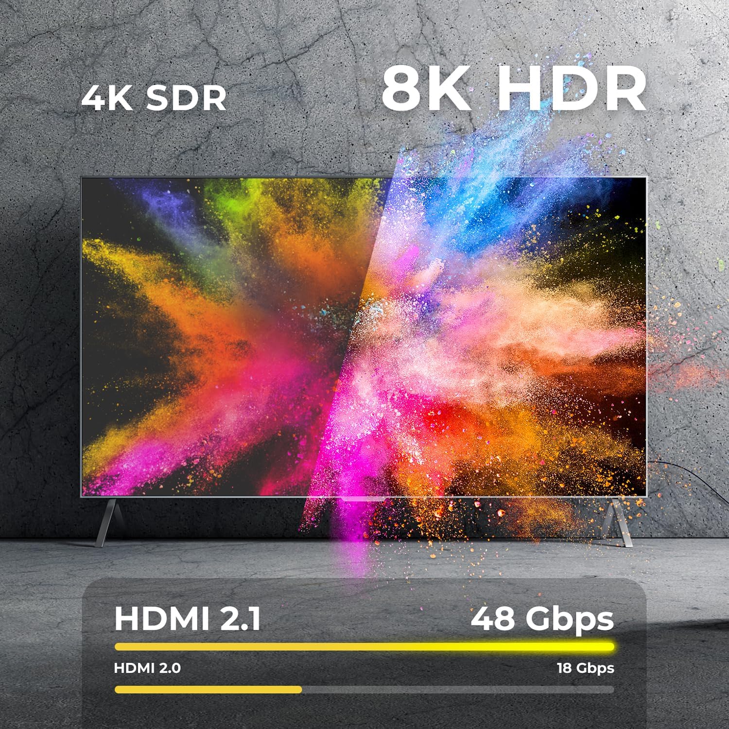Thumbnail 4 de deleyCON 2m 8K HDMI 2.1b Kabel 48G