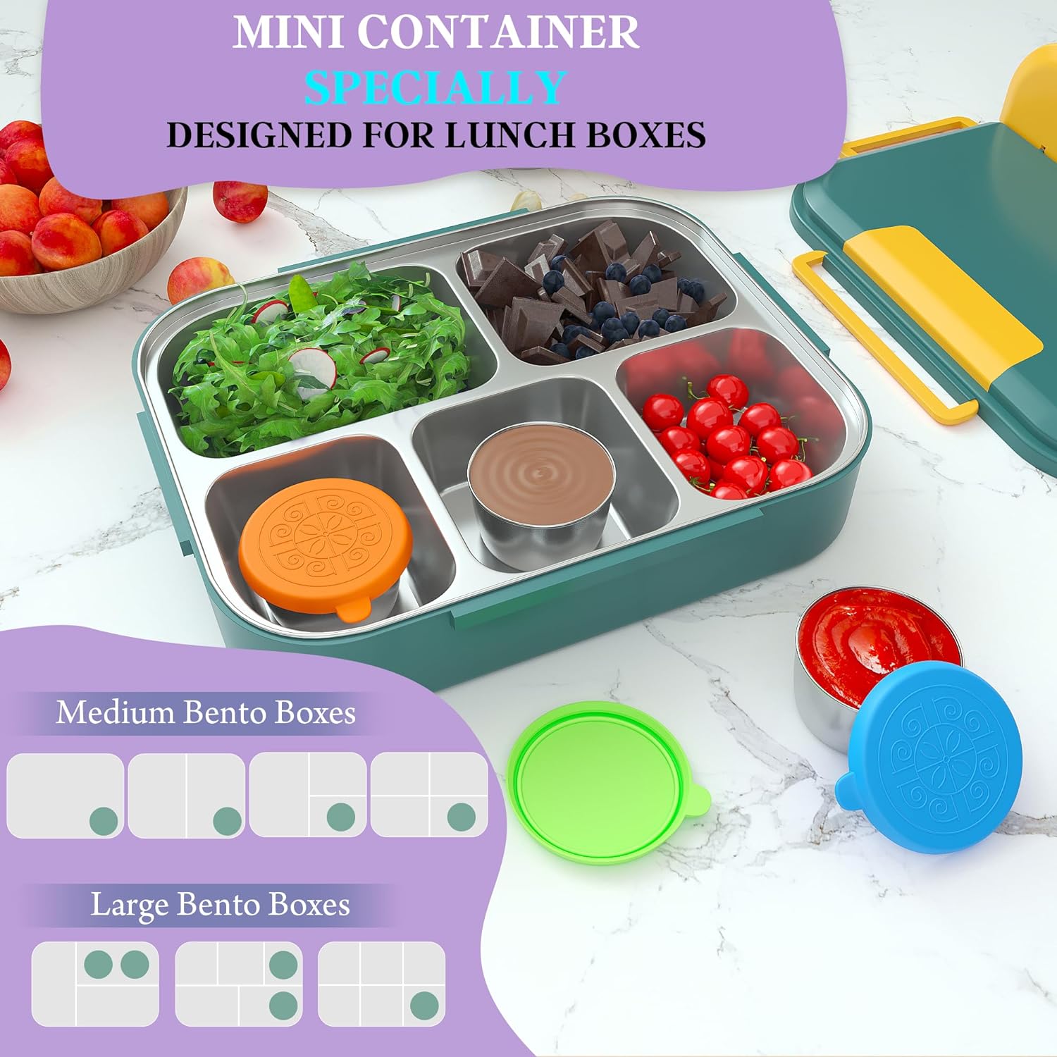 Thumbnail 6 de 6x1.6 Oz Salad Dressing Containers with Lids 🥗